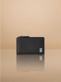 Monogram Motif Grainy Leather Zip Card Case