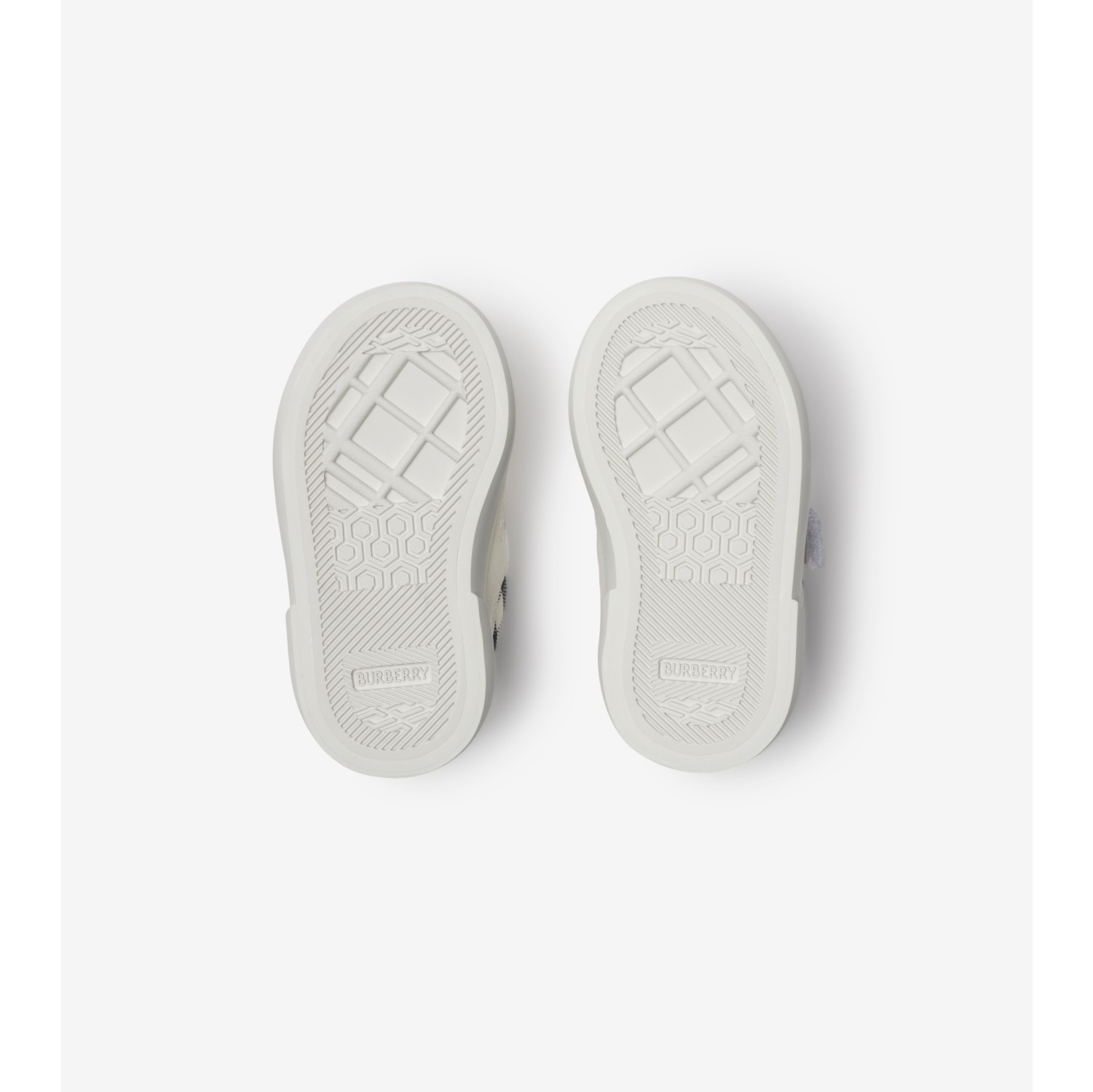 格纹拼皮革运动鞋