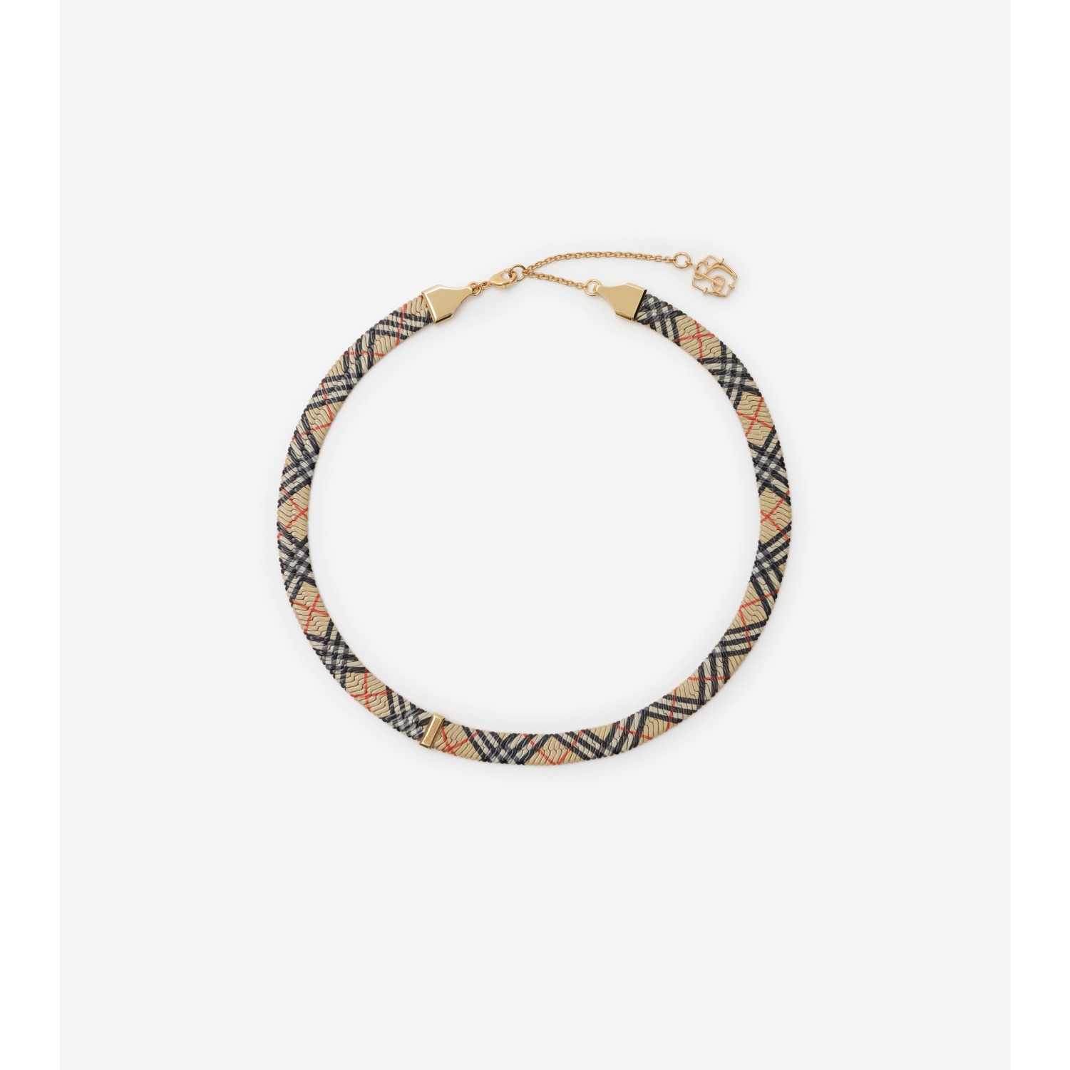 格纹印花项链