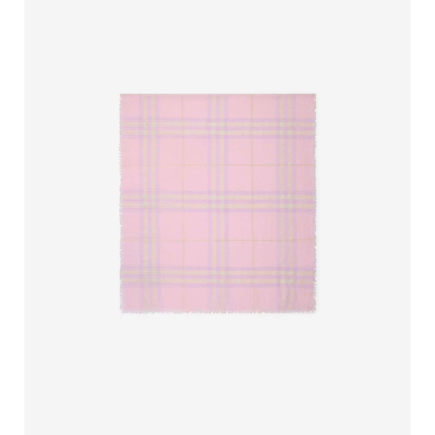 宽版格纹羊毛围巾