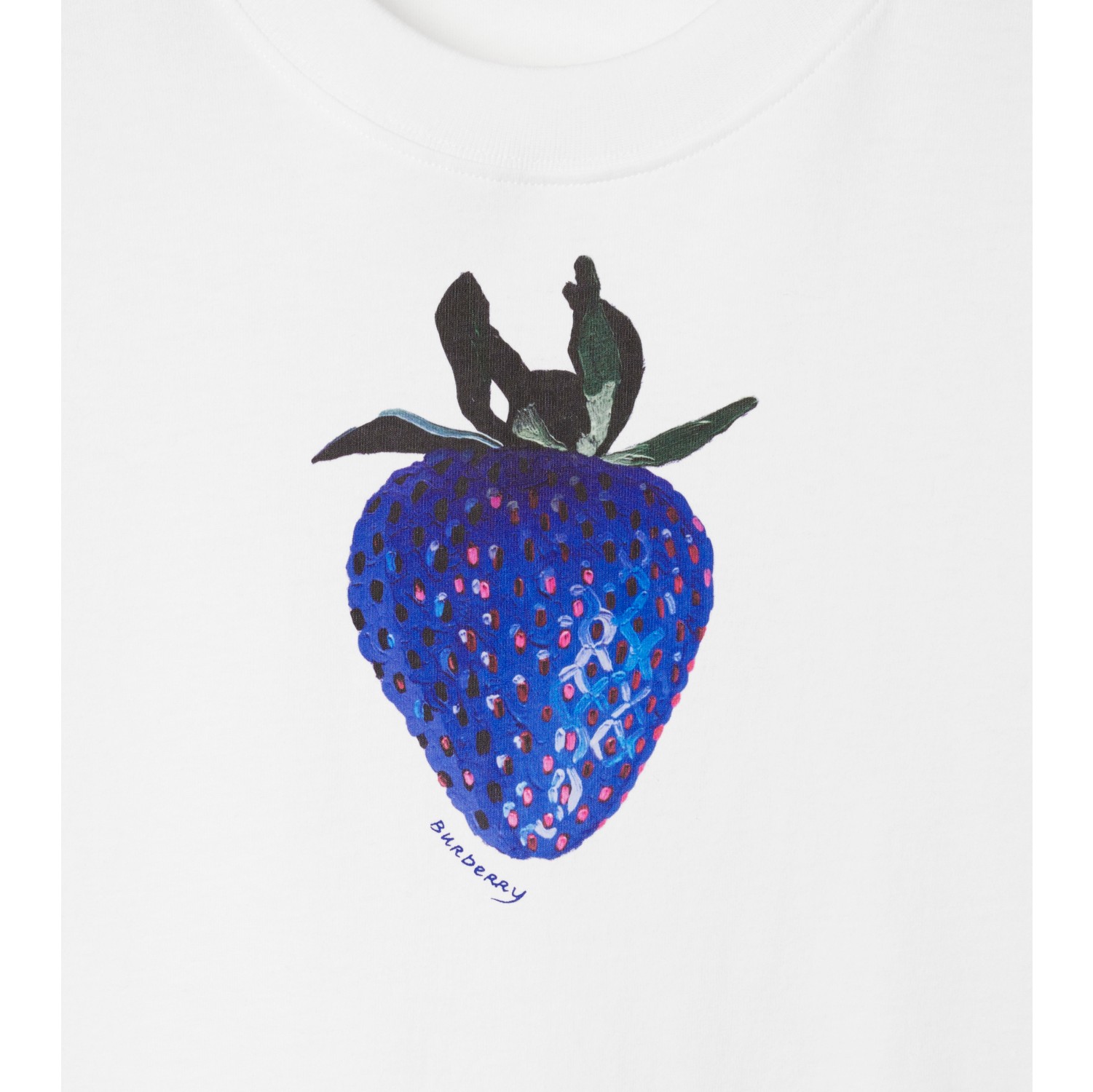 草莓印花棉质 T 恤衫