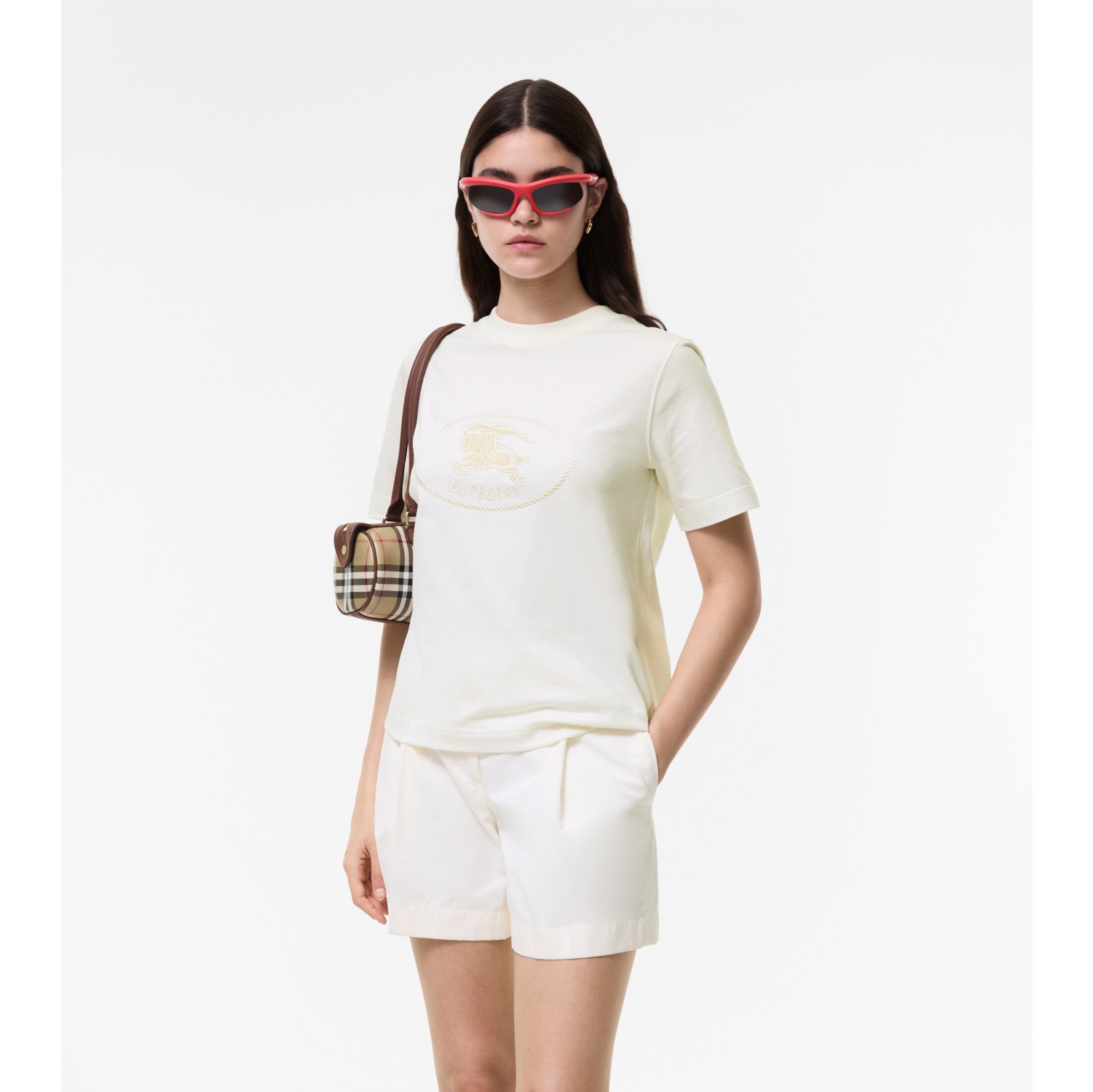 骑士印章棉质 T 恤衫