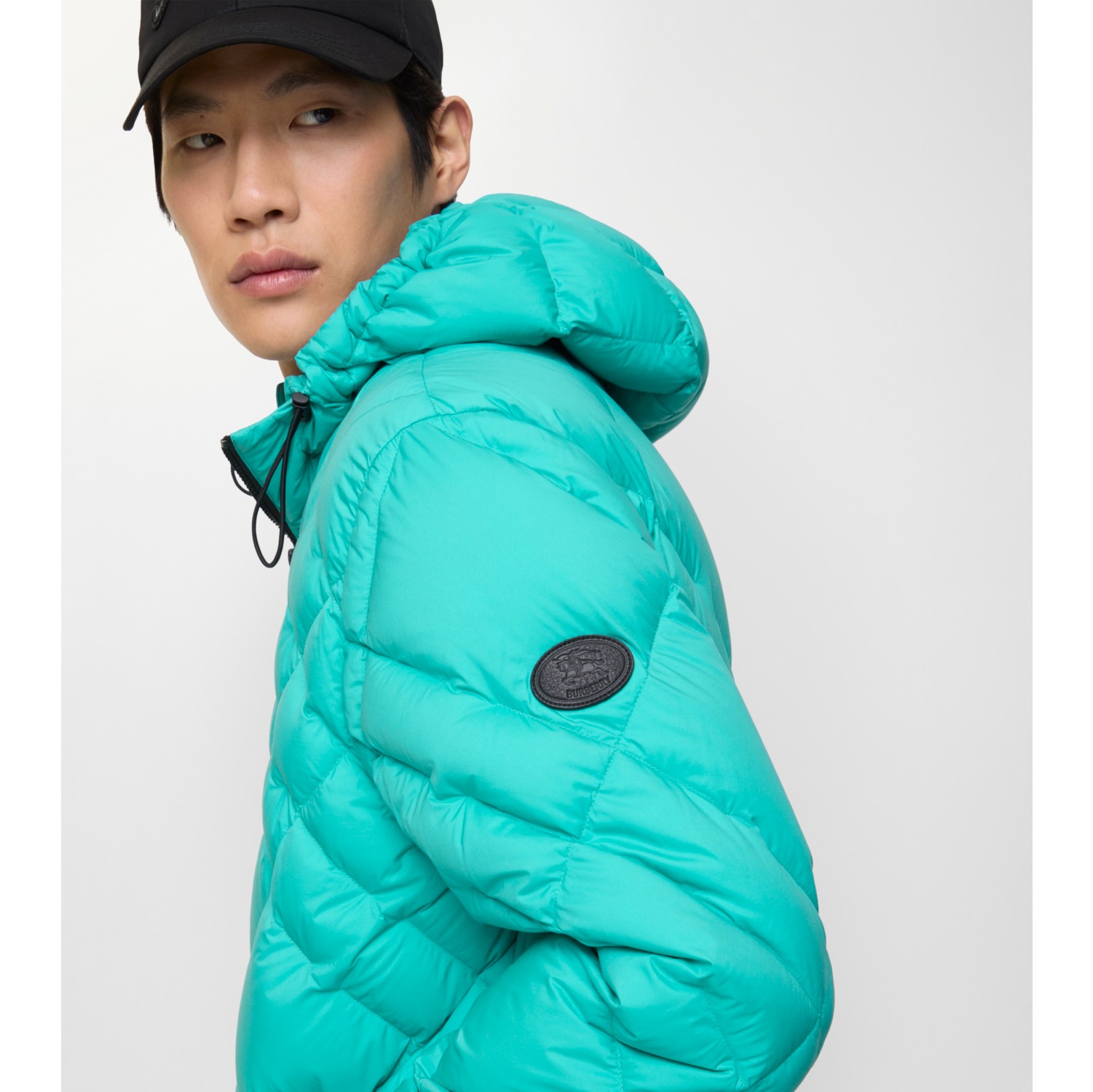 格纹缝线尼龙 Doversgreen 羽绒服