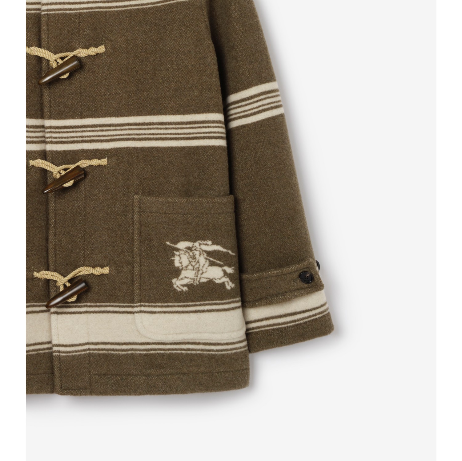 短款羊毛混纺 Harrogate 牛角扣大衣