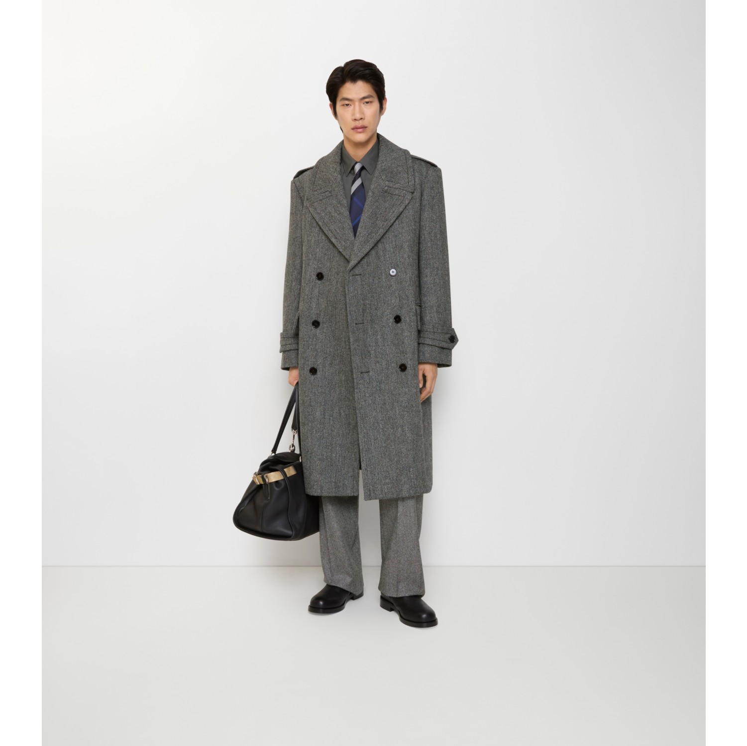 长款人字纹羊毛 Trench 风衣