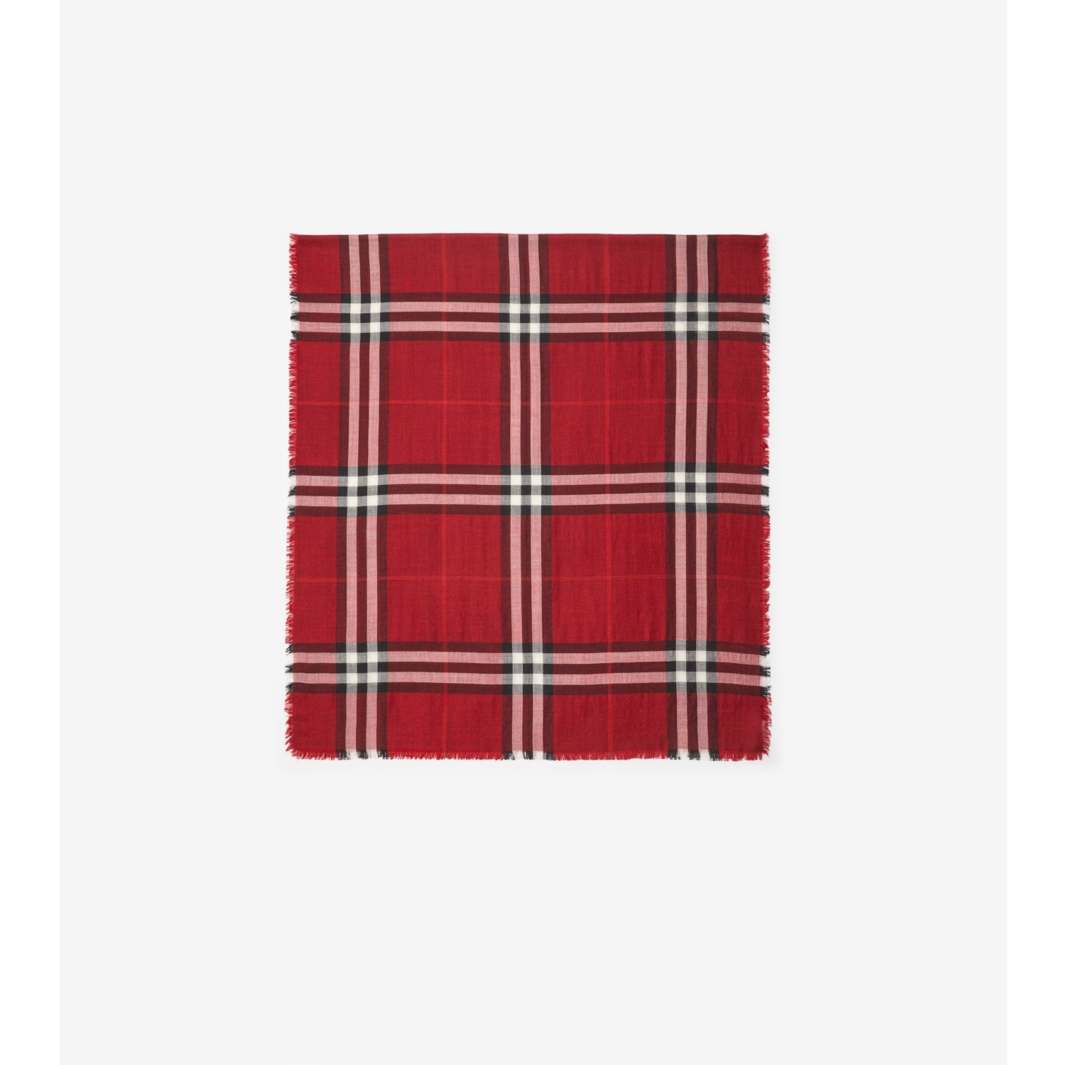 双面两用格纹丝毛混纺围巾