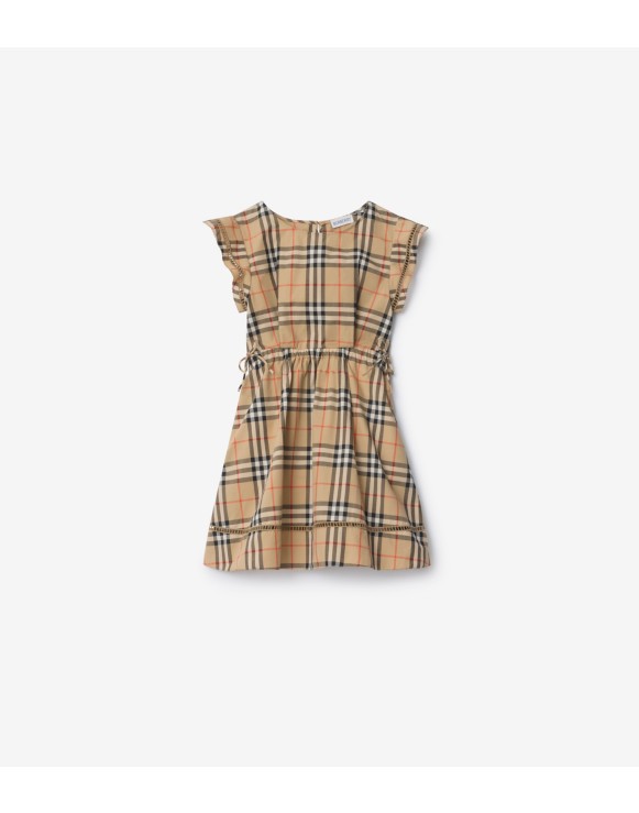 格纹棉质连衣裙