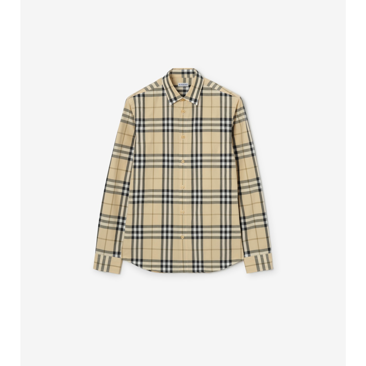 修身版型格纹棉质衬衫