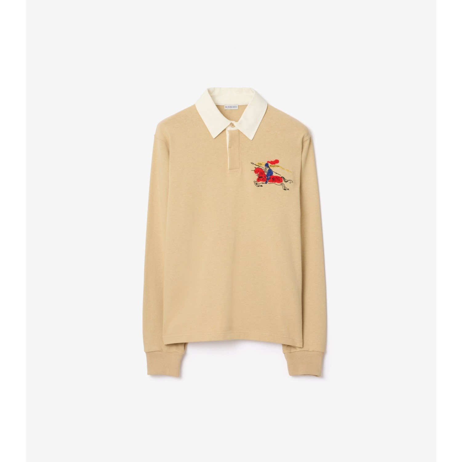 马术骑士徽标棉质橄榄球衫