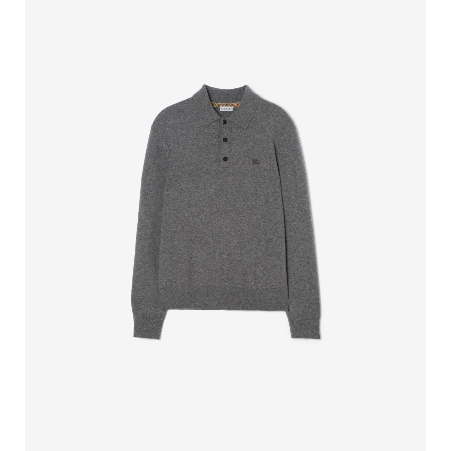 长袖羊绒混纺 Polo 衫