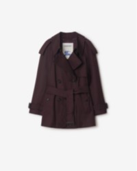 Burberry2025冬季宣传大片，短款酒红色嘎巴甸Fitzrovia风衣出镜