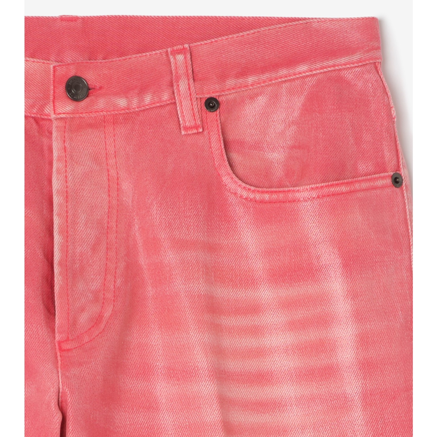 修身版型涂层牛仔裤