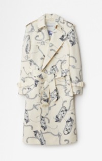 Long Silk Trench Coat