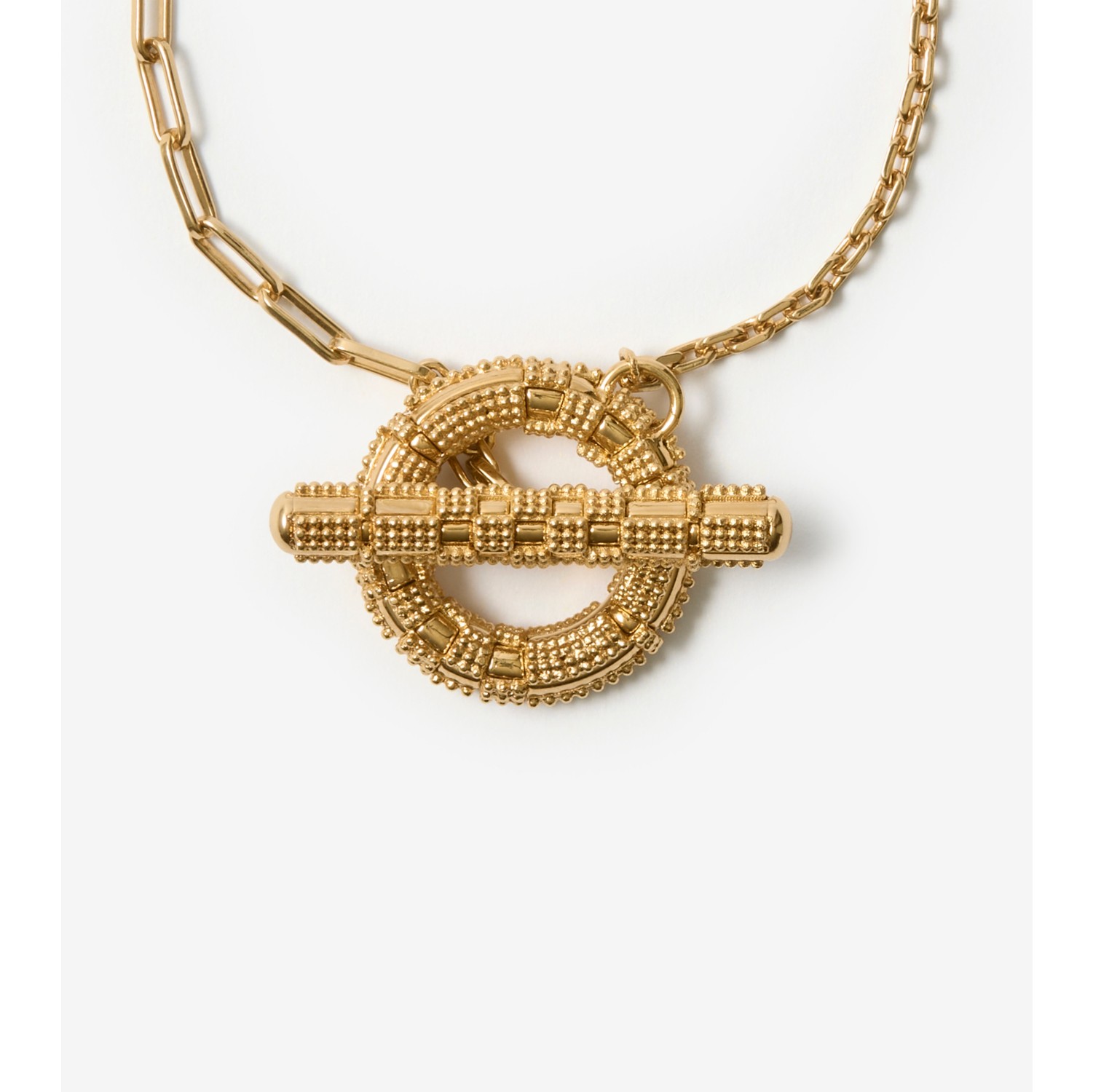 珠粒格纹 T 字扣环手链