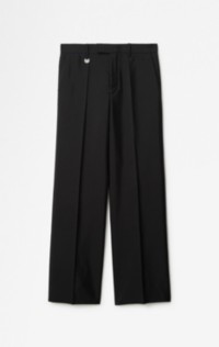 Wool Silk Tailored Trousers