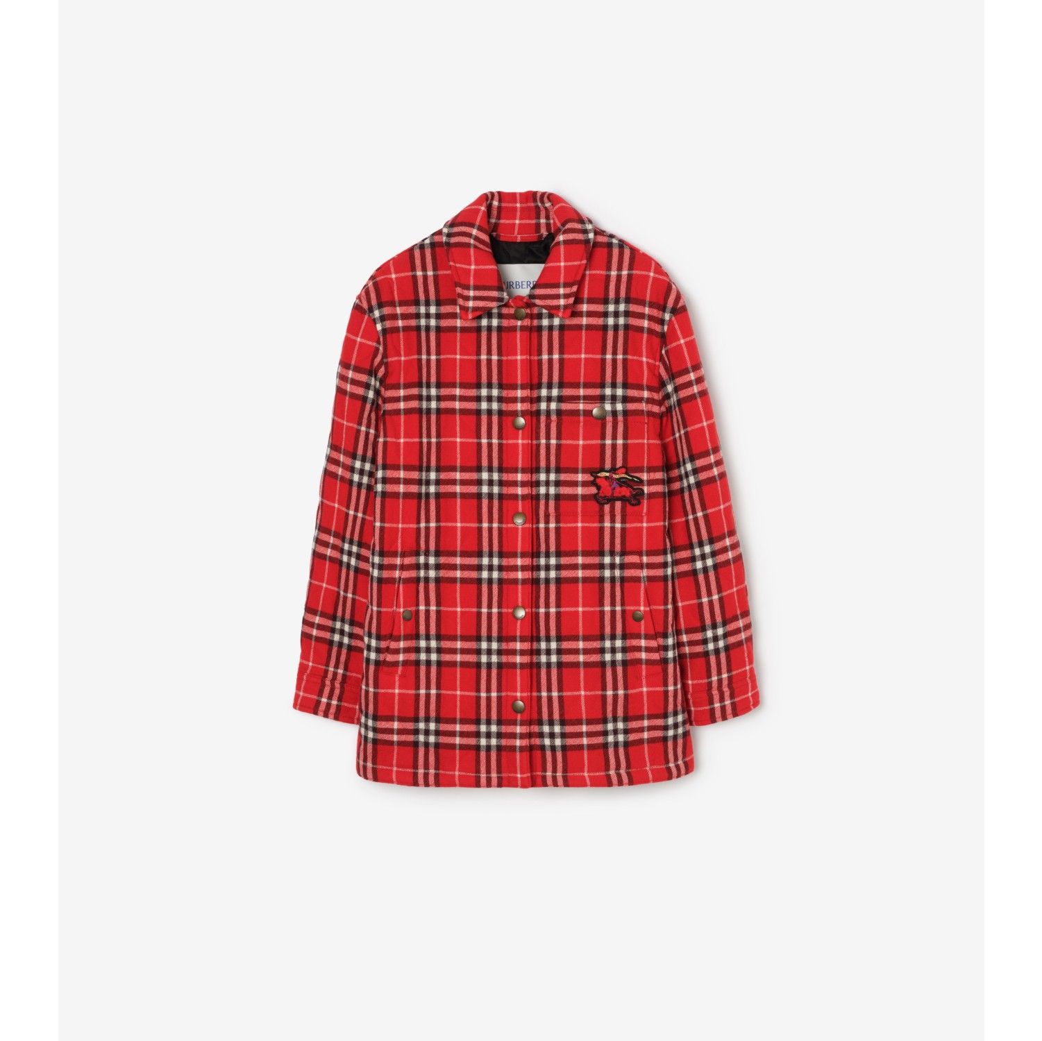 格纹羊毛外套式衬衫