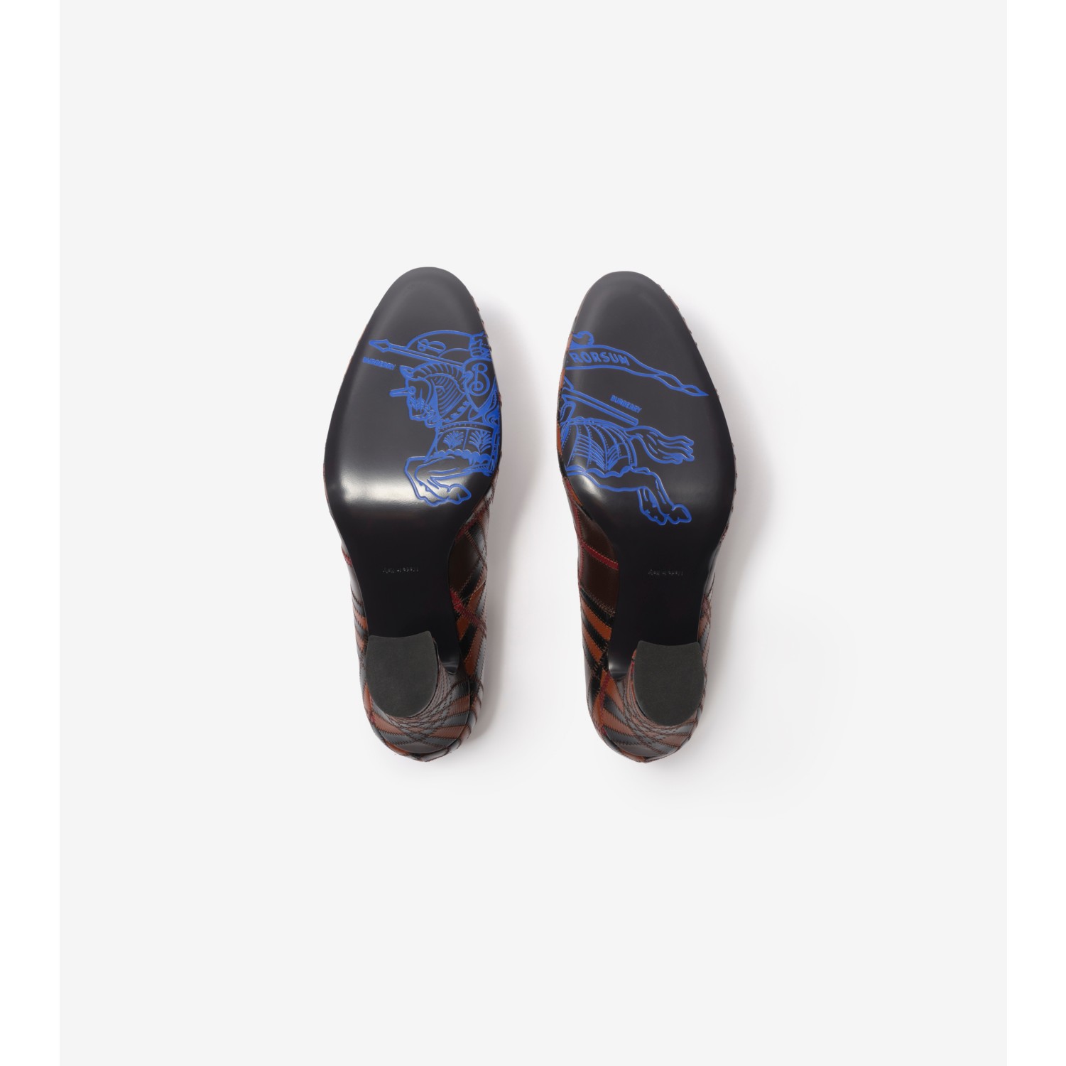 格纹皮革 Trinket 高跟鞋