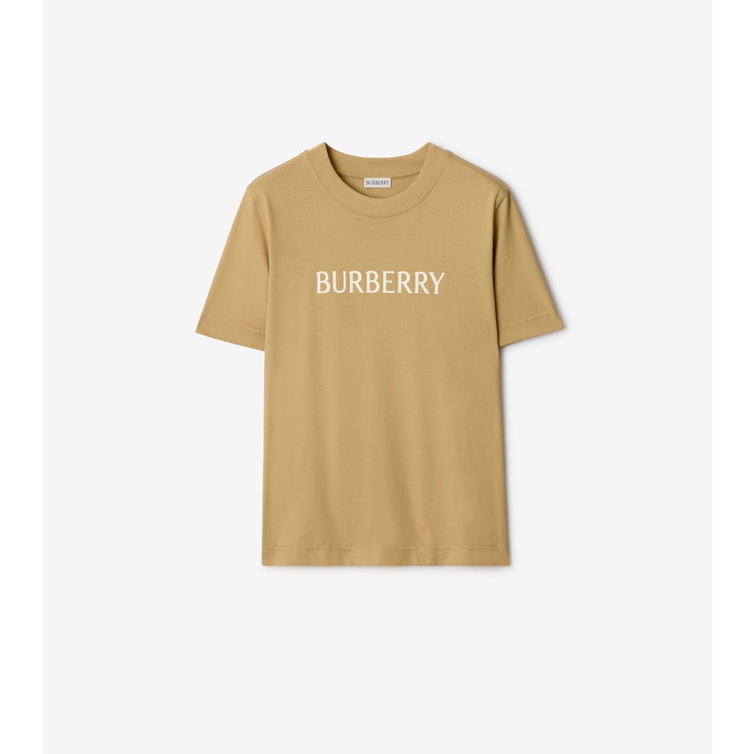 徽标装饰棉质 T 恤衫