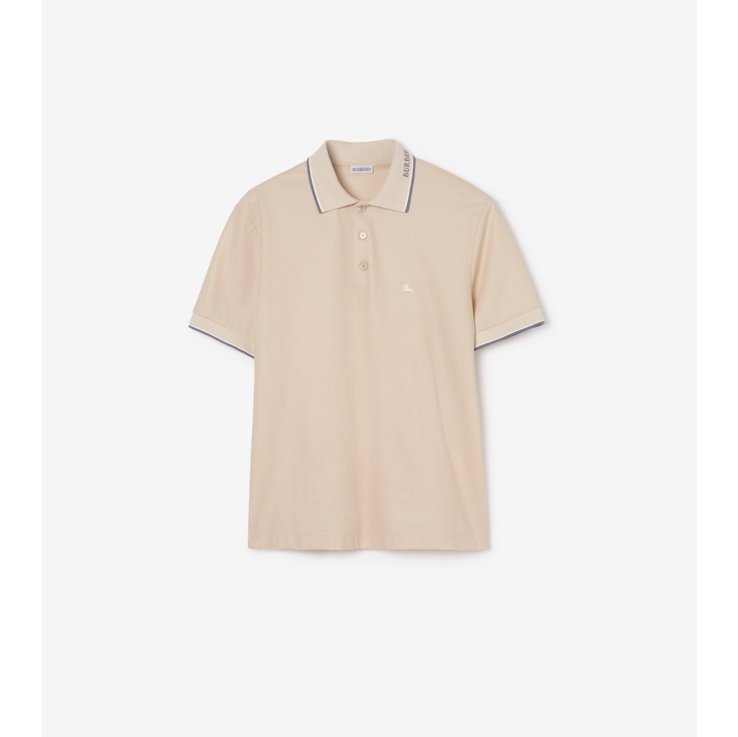 徽标衣领棉质 Polo 衫