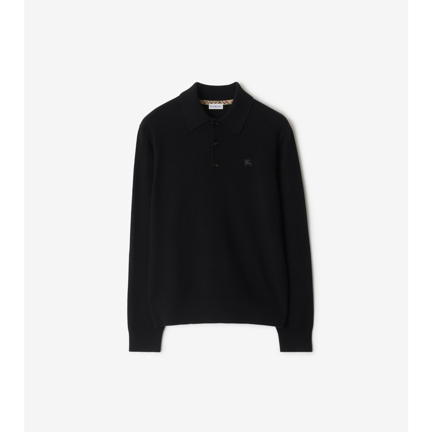 长袖羊绒混纺 Polo 衫
