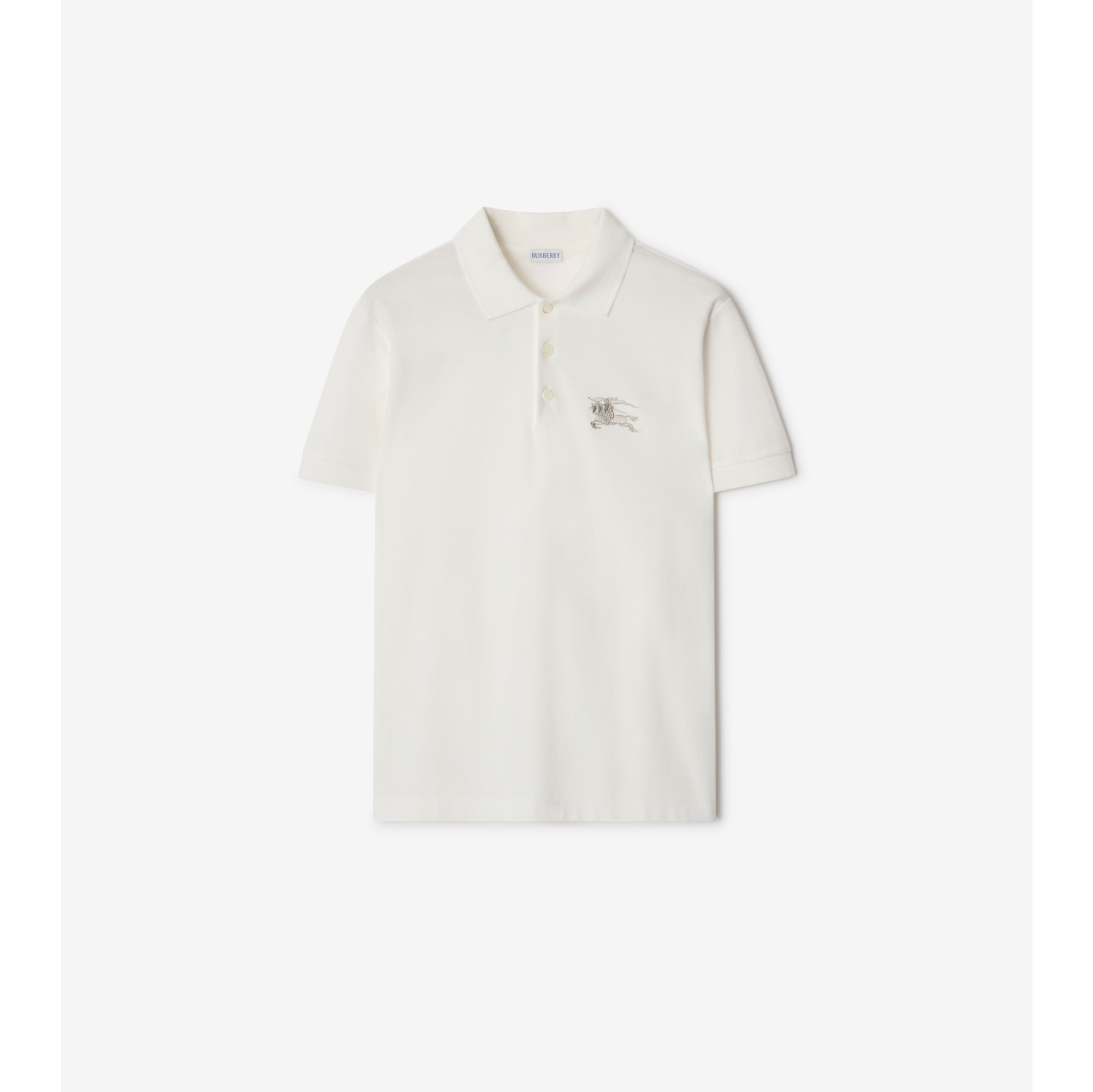 金属感马术骑士徽标棉质 Polo 衫