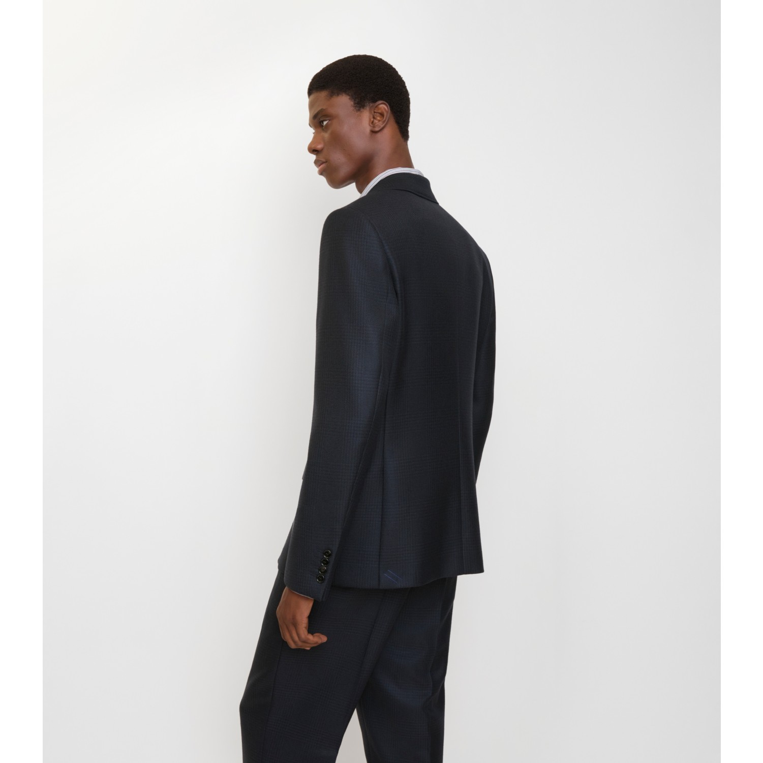 格纹羊毛量裁夹克