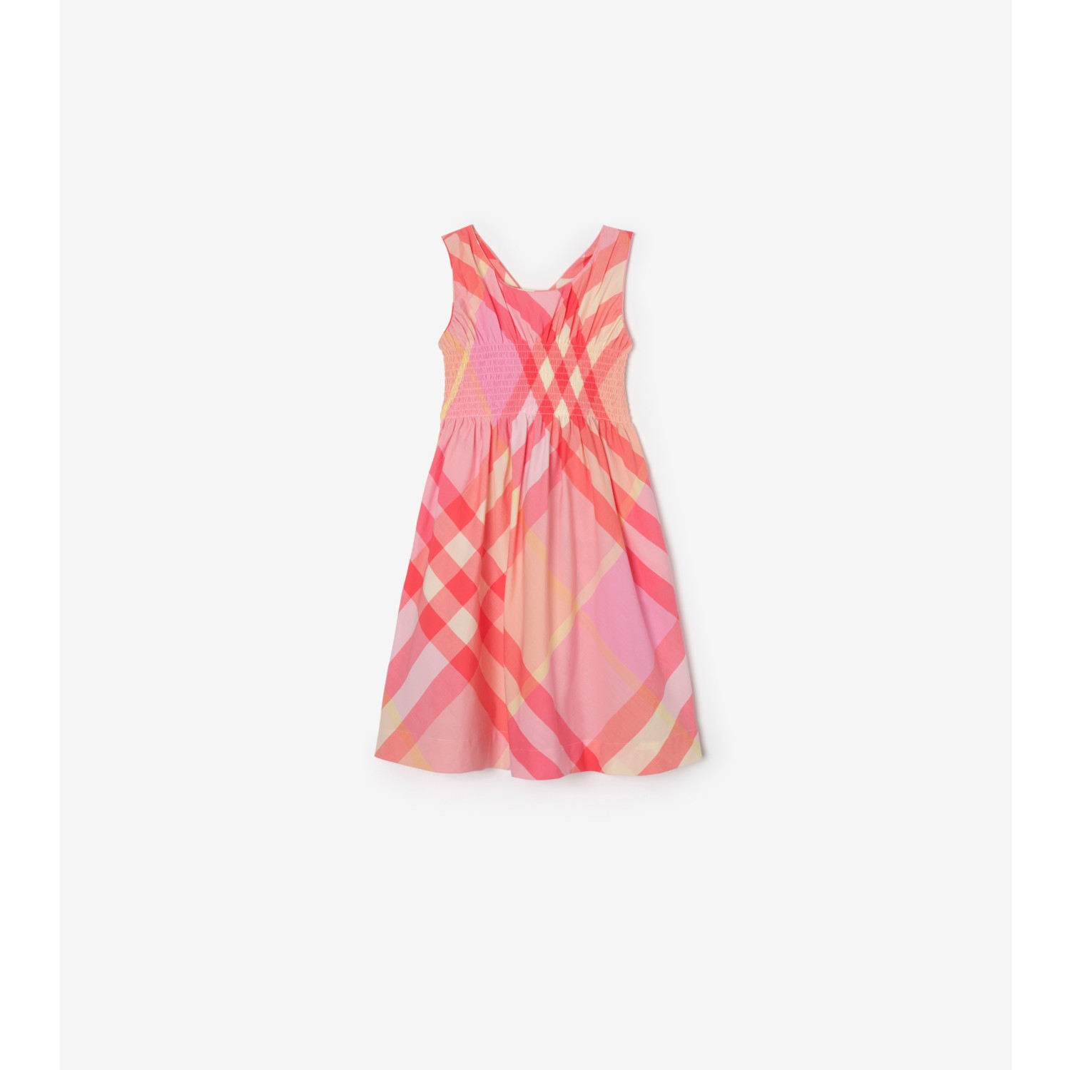 格纹棉质连衣裙