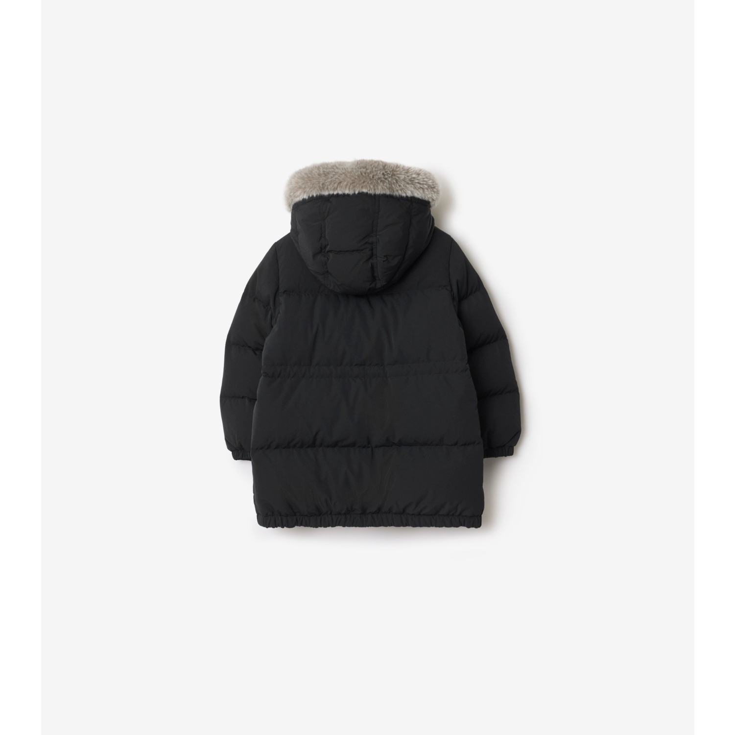 人造皮草装饰尼龙羽绒服