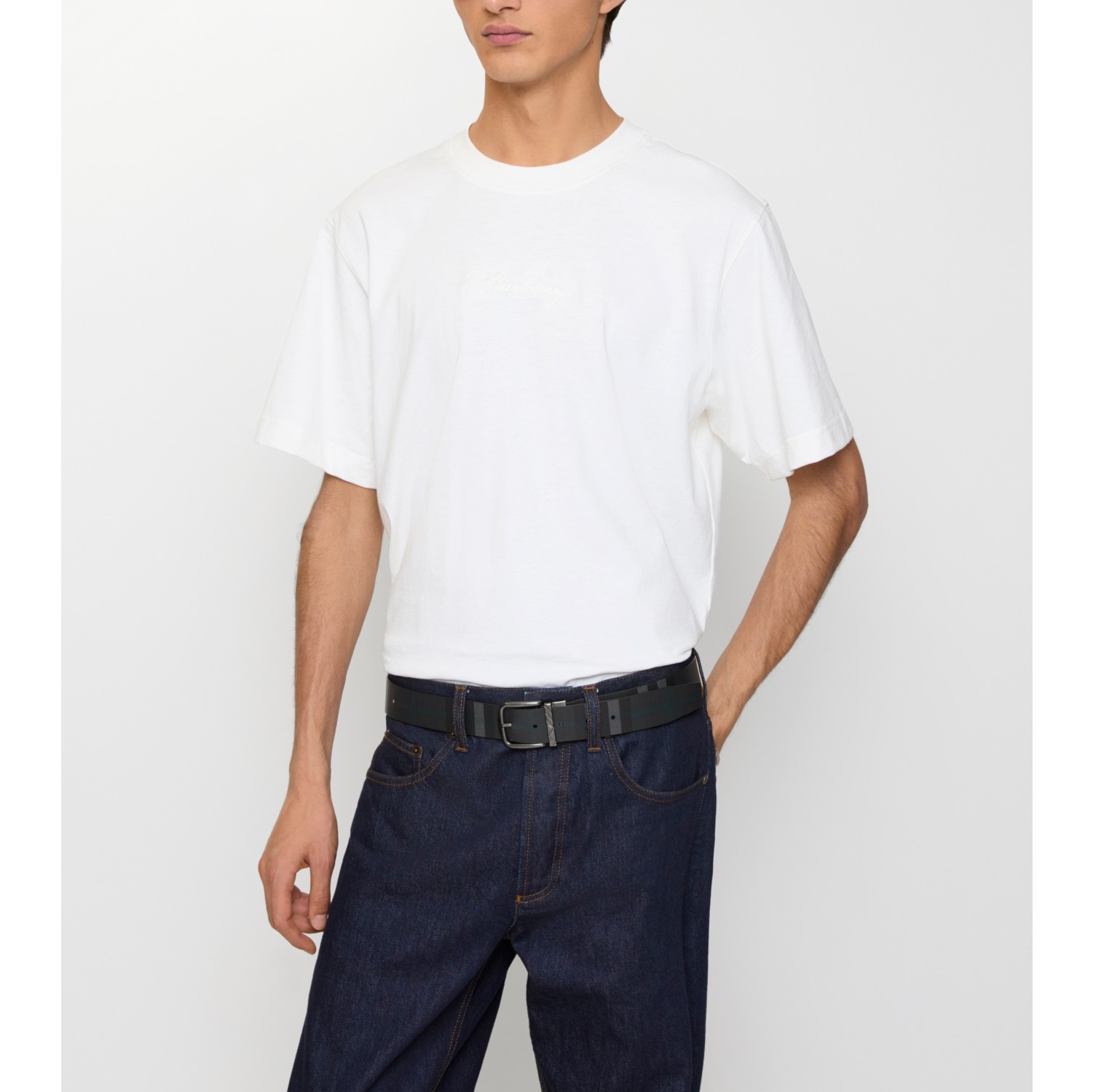 双面两用格纹针扣腰带