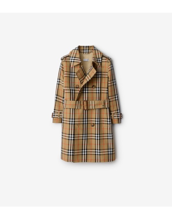 格纹棉质斜纹 Trench 风衣