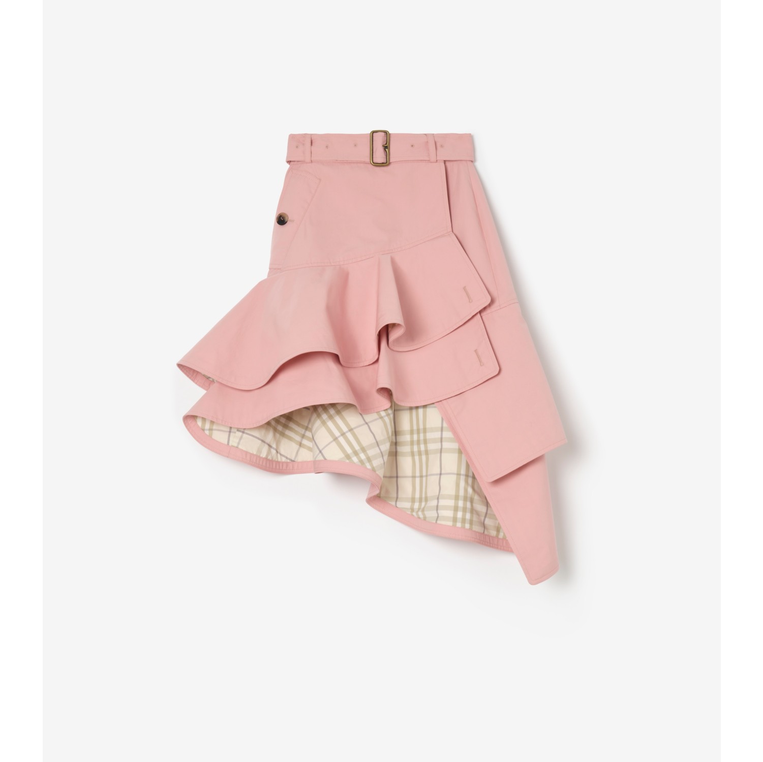 褶饰嘎巴甸 Trench 半裙