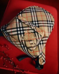 Burberry格纹双肩包照片