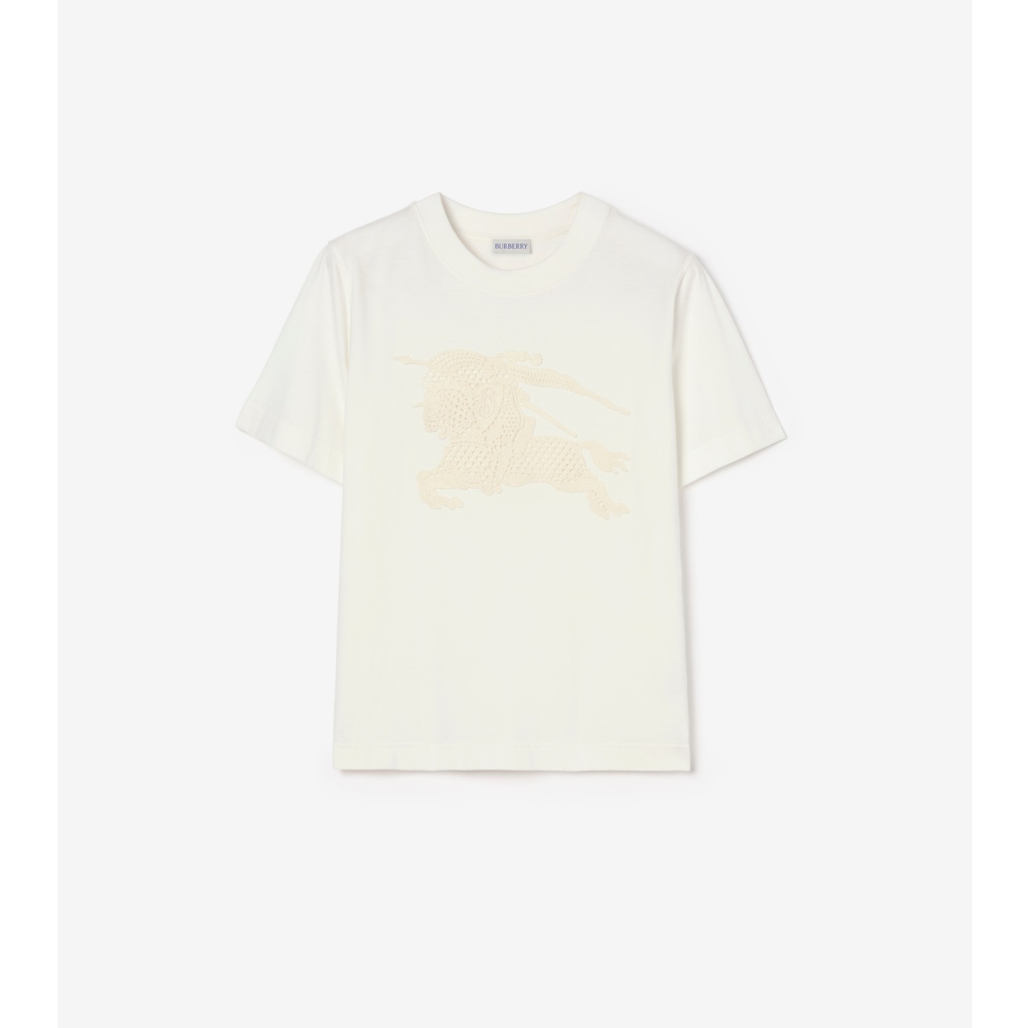 马术骑士徽标棉质 T 恤衫