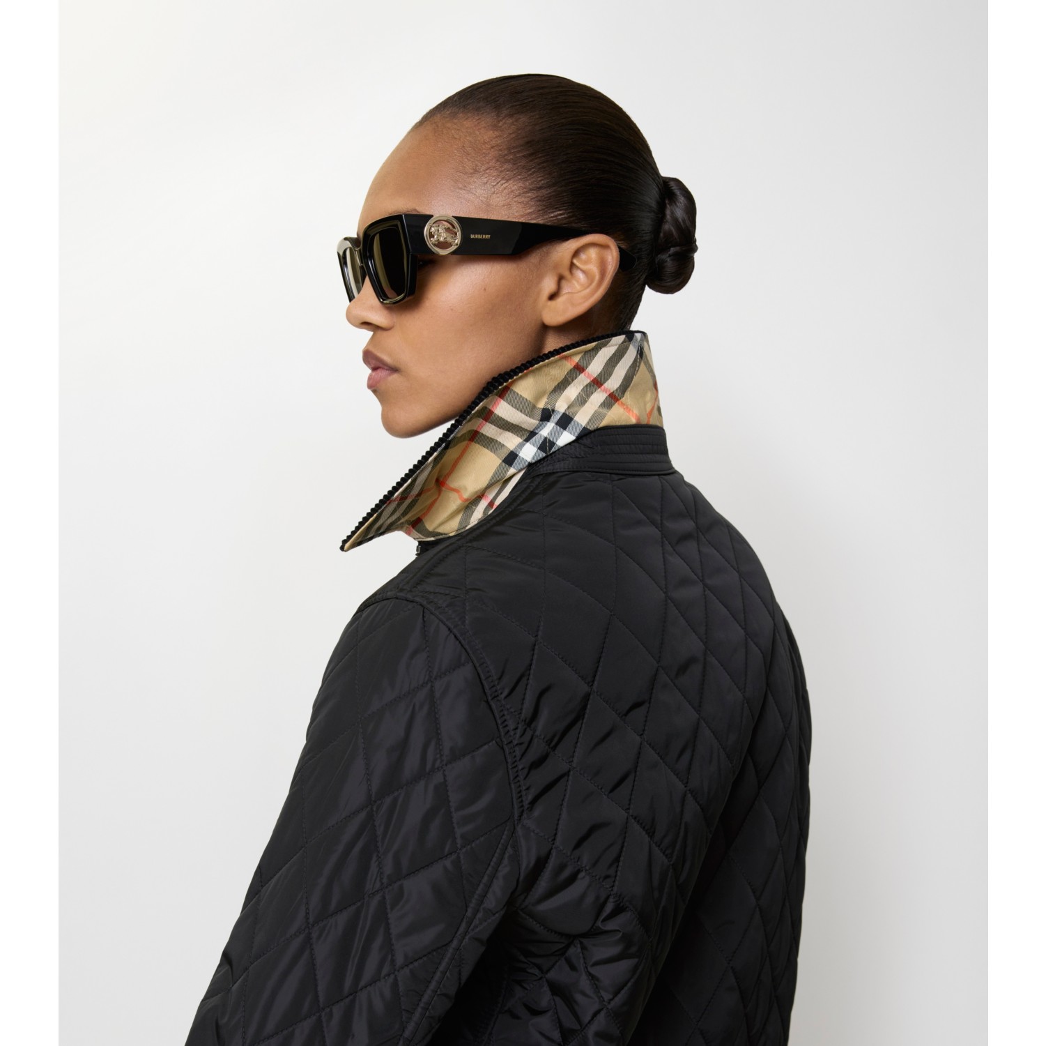 绗缝尼龙谷仓夹克