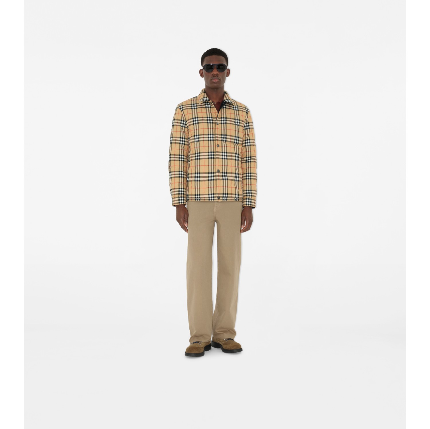 双面两穿绗缝尼龙外套式衬衫