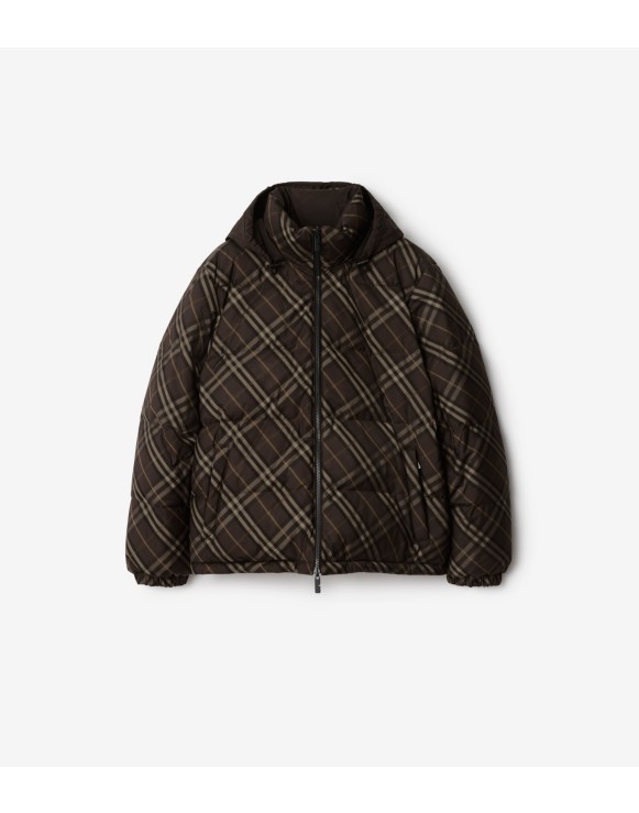 双面两穿格纹 Snowdon 羽绒服