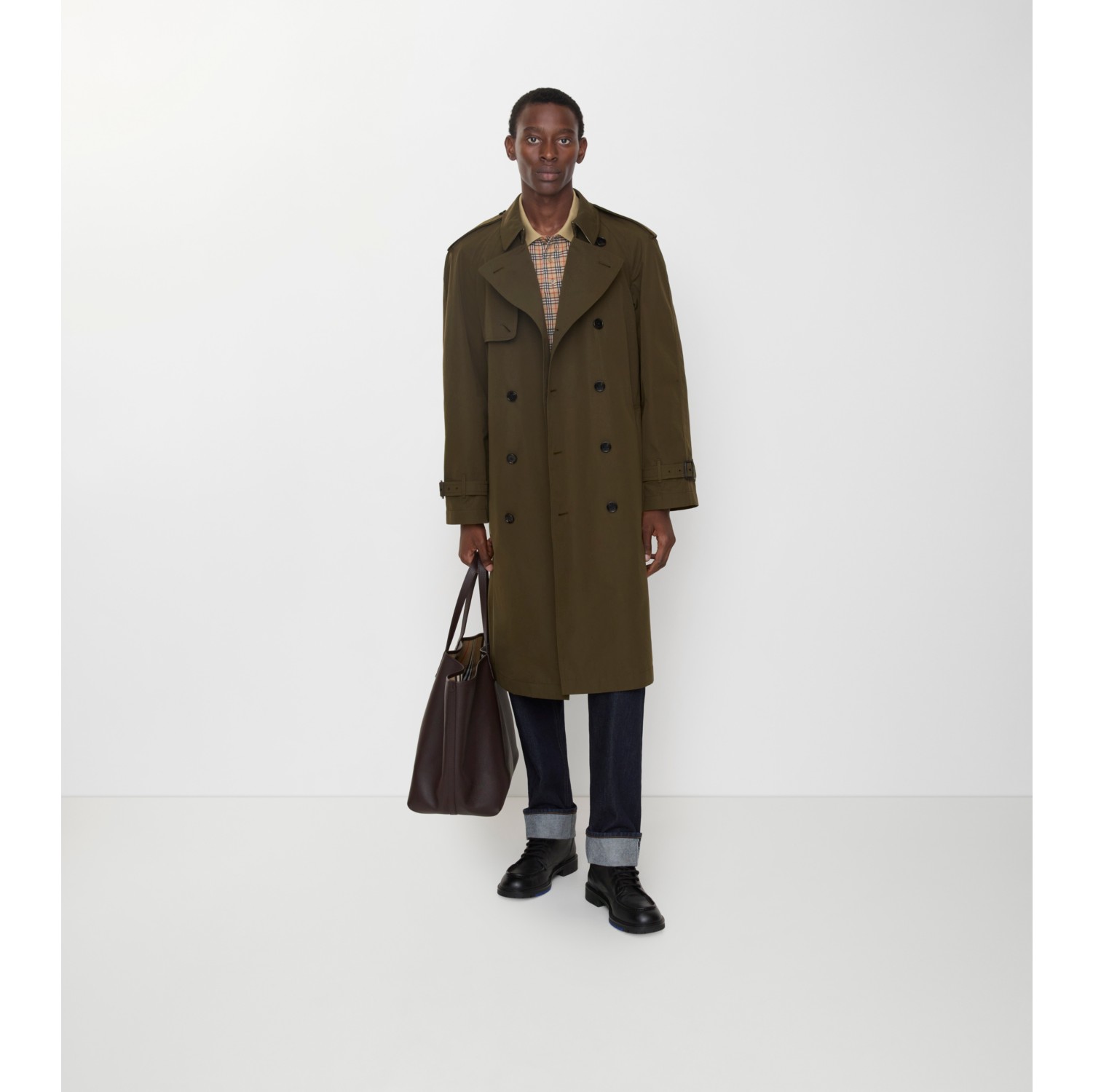 长款轻盈棉质 Trench 风衣