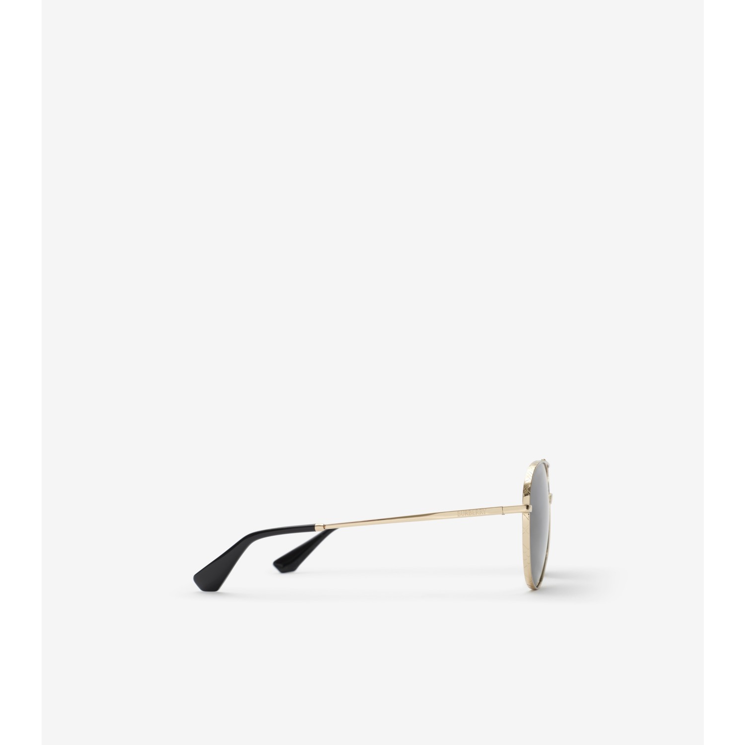 金属格纹飞行员太阳眼镜