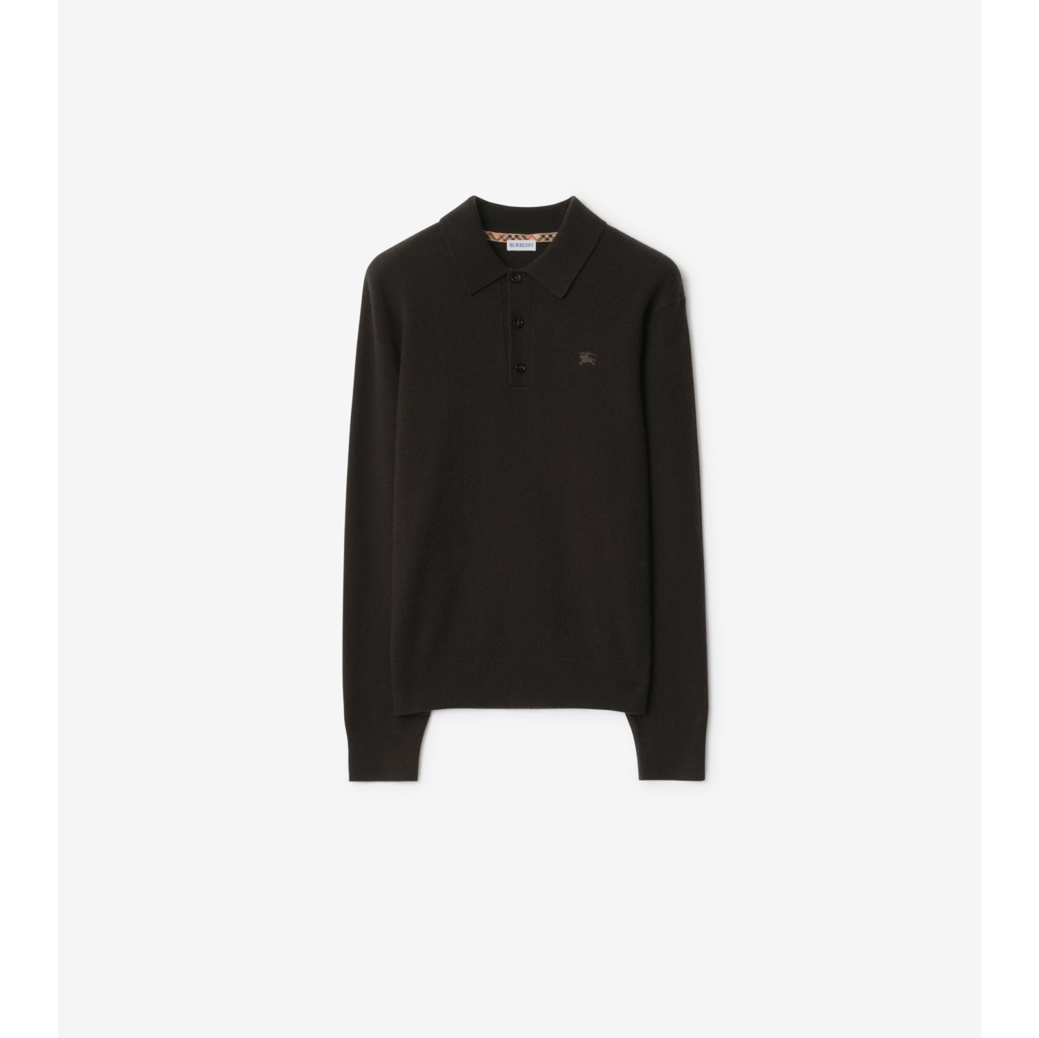 长袖羊绒混纺 Polo 衫