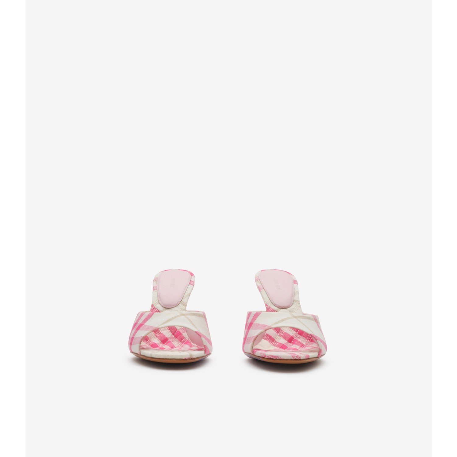 格纹 Mews 高跟凉鞋