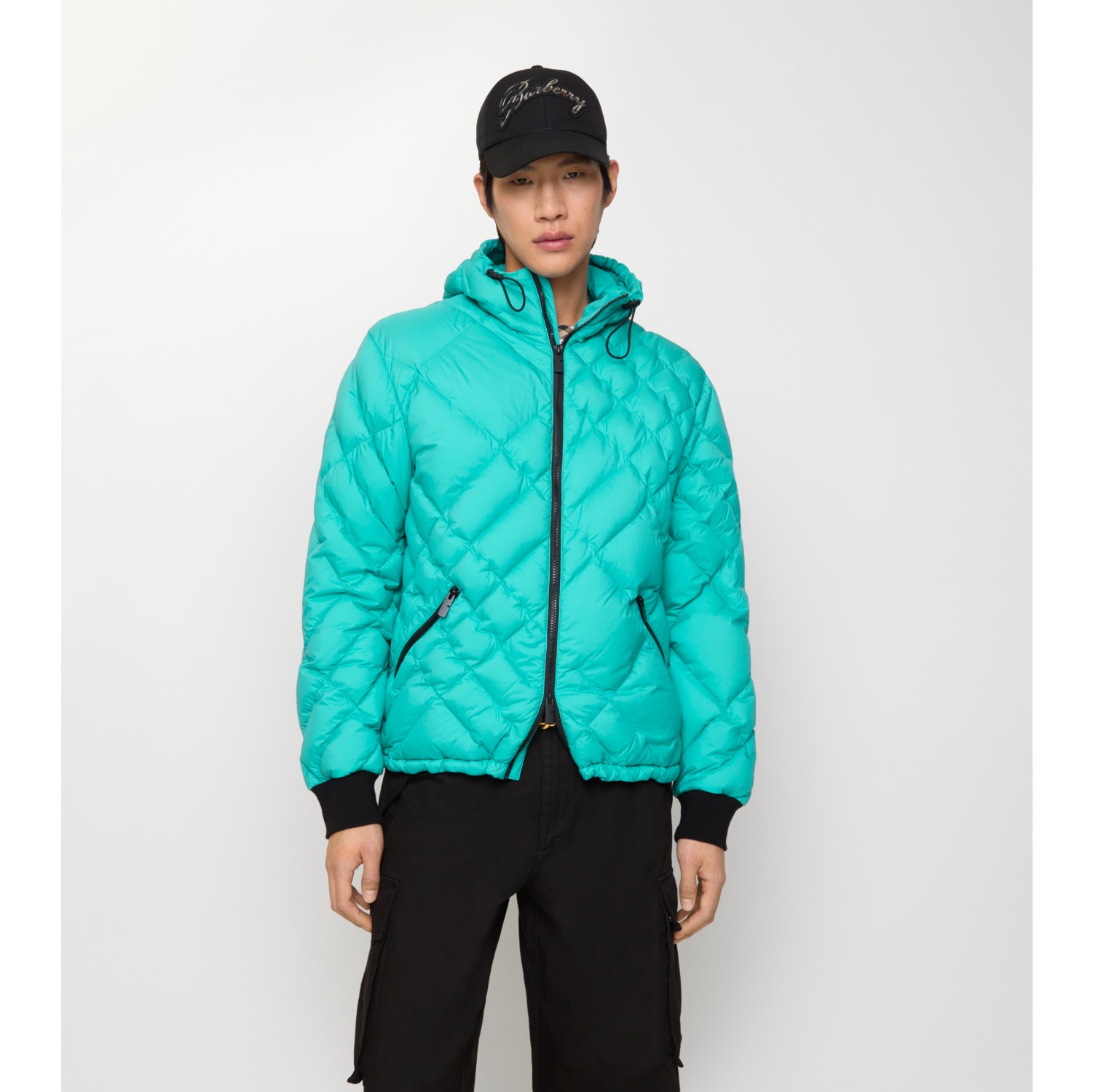 格纹缝线尼龙 Doversgreen 羽绒服