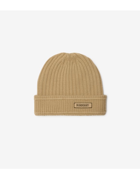 徽标羊毛针织帽