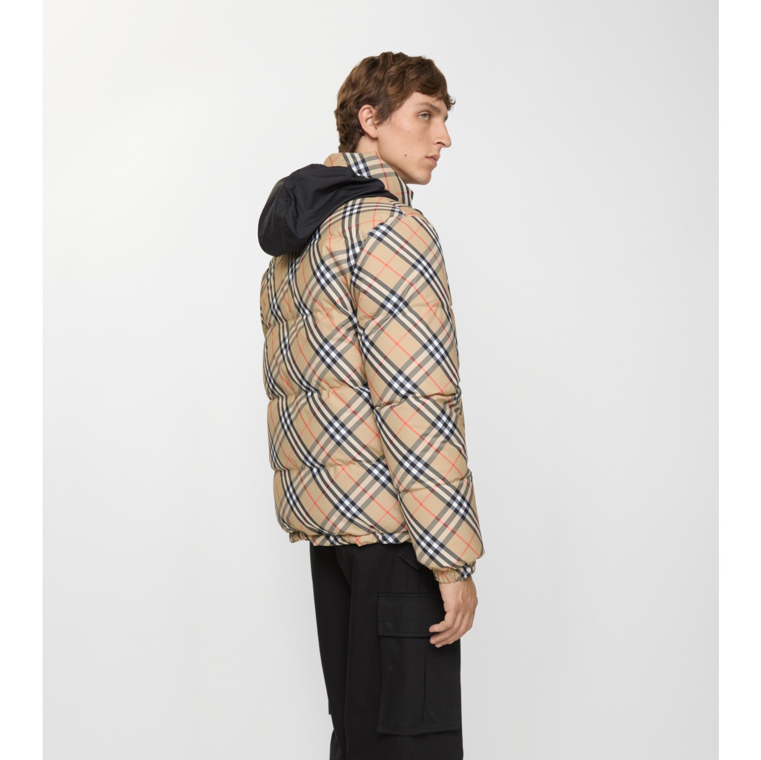 双面两穿格纹 Snowdon 羽绒服