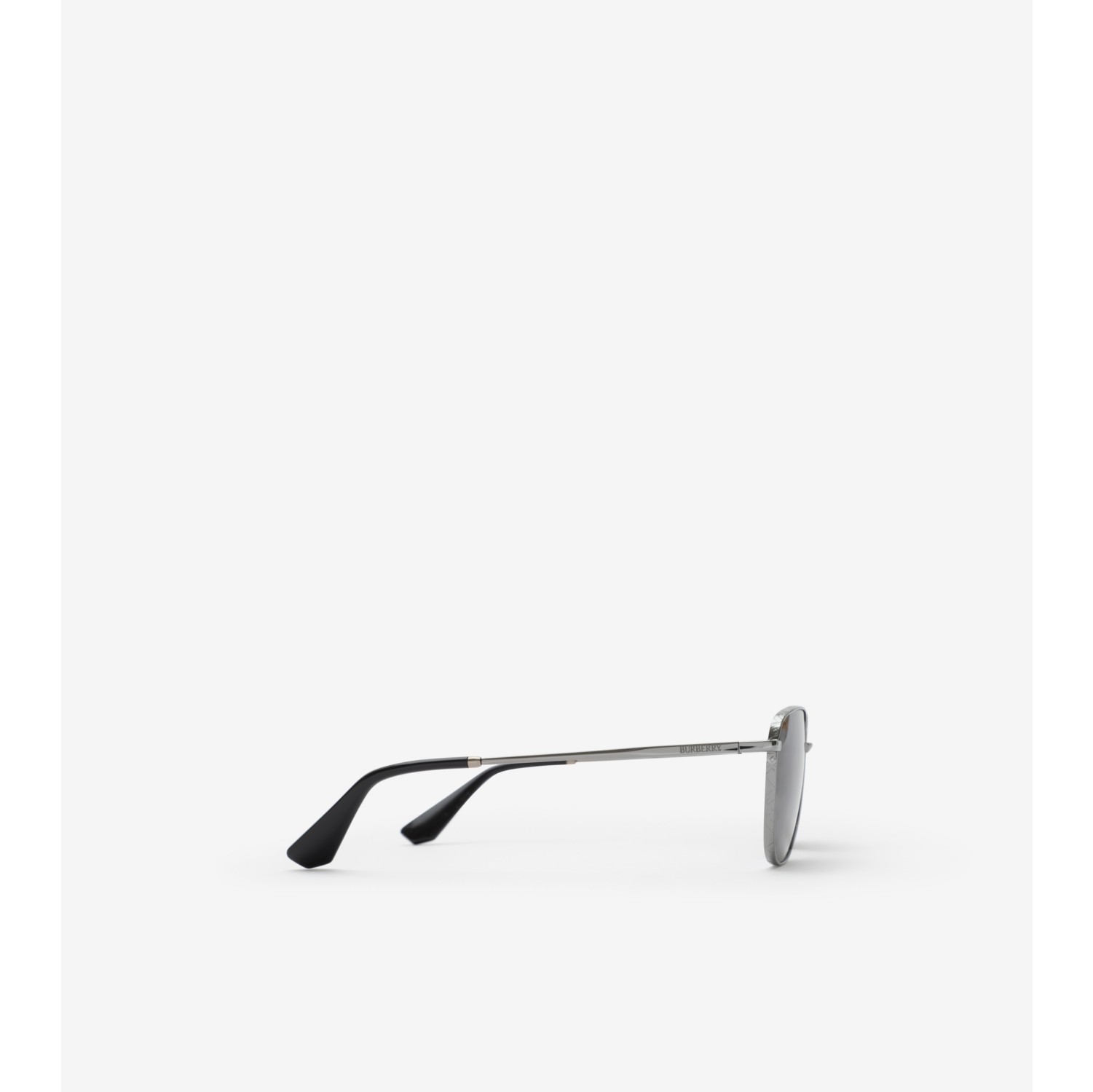 金属格纹方框太阳眼镜