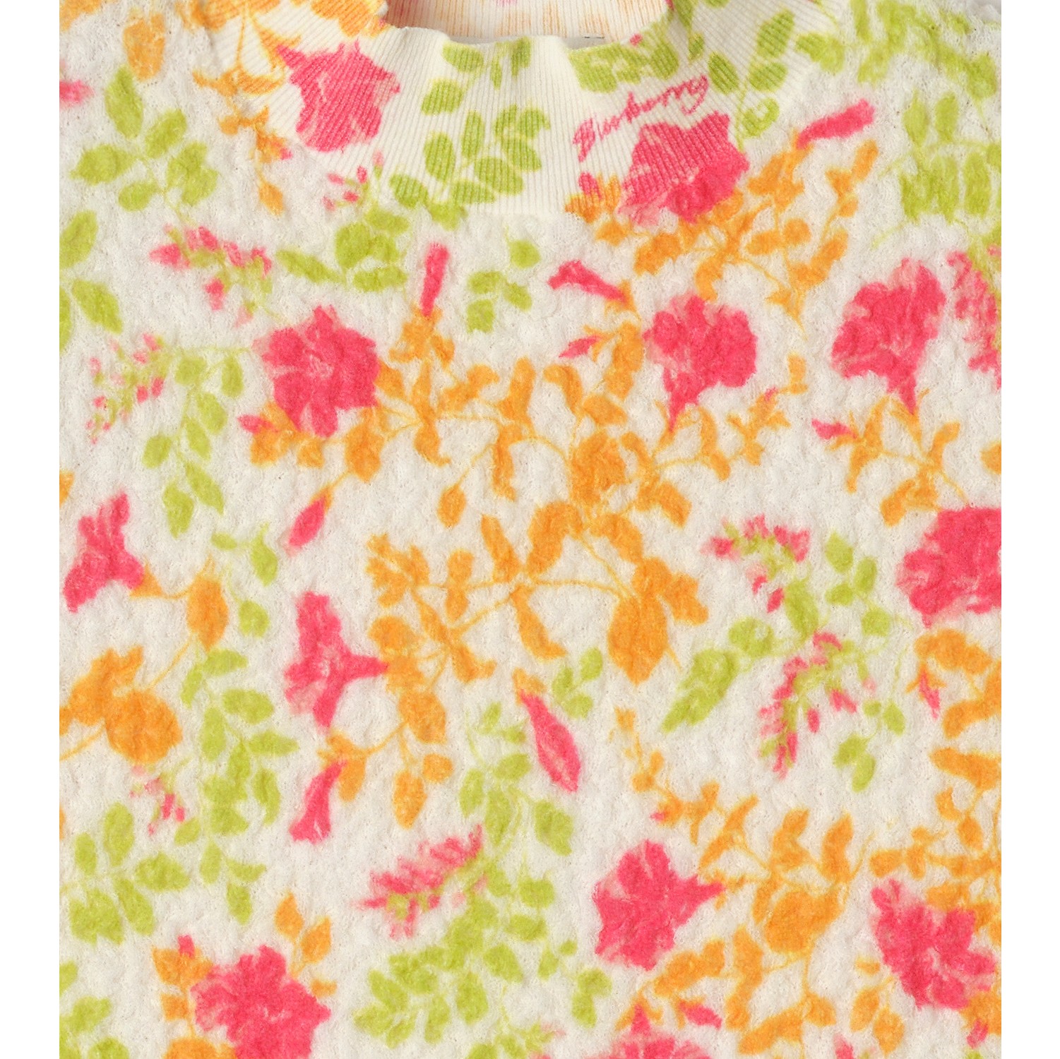 花卉印花棉质混纺上衣