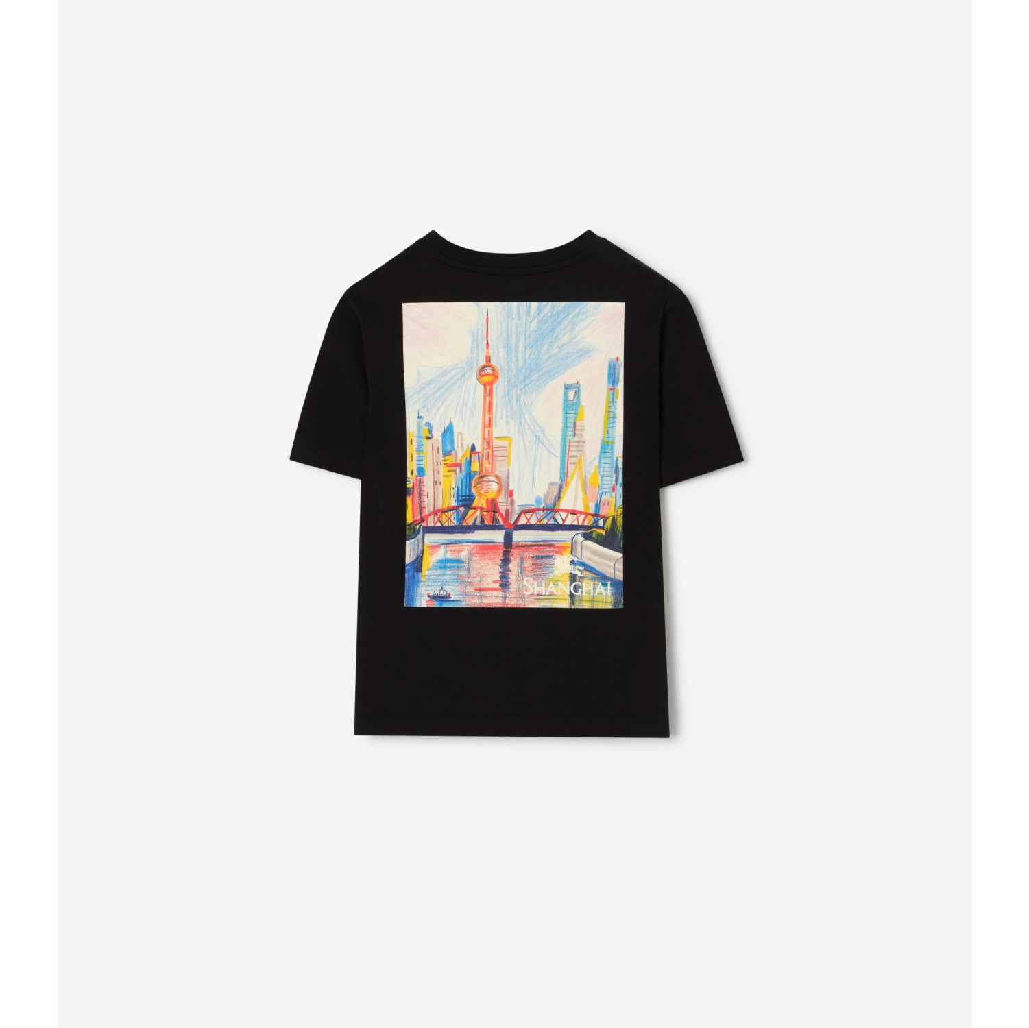 泰迪熊上海印花棉质 T 恤衫