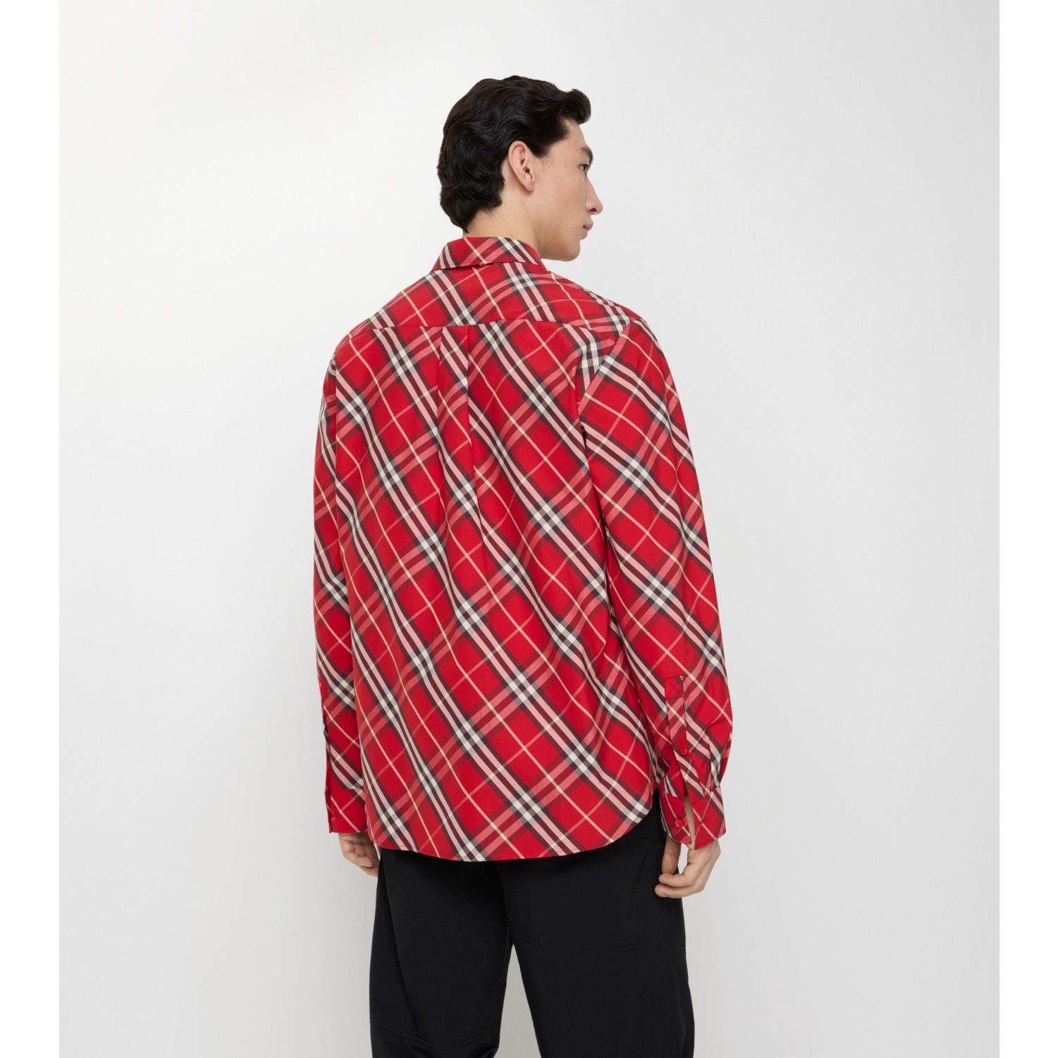 休闲版型格纹棉质衬衫