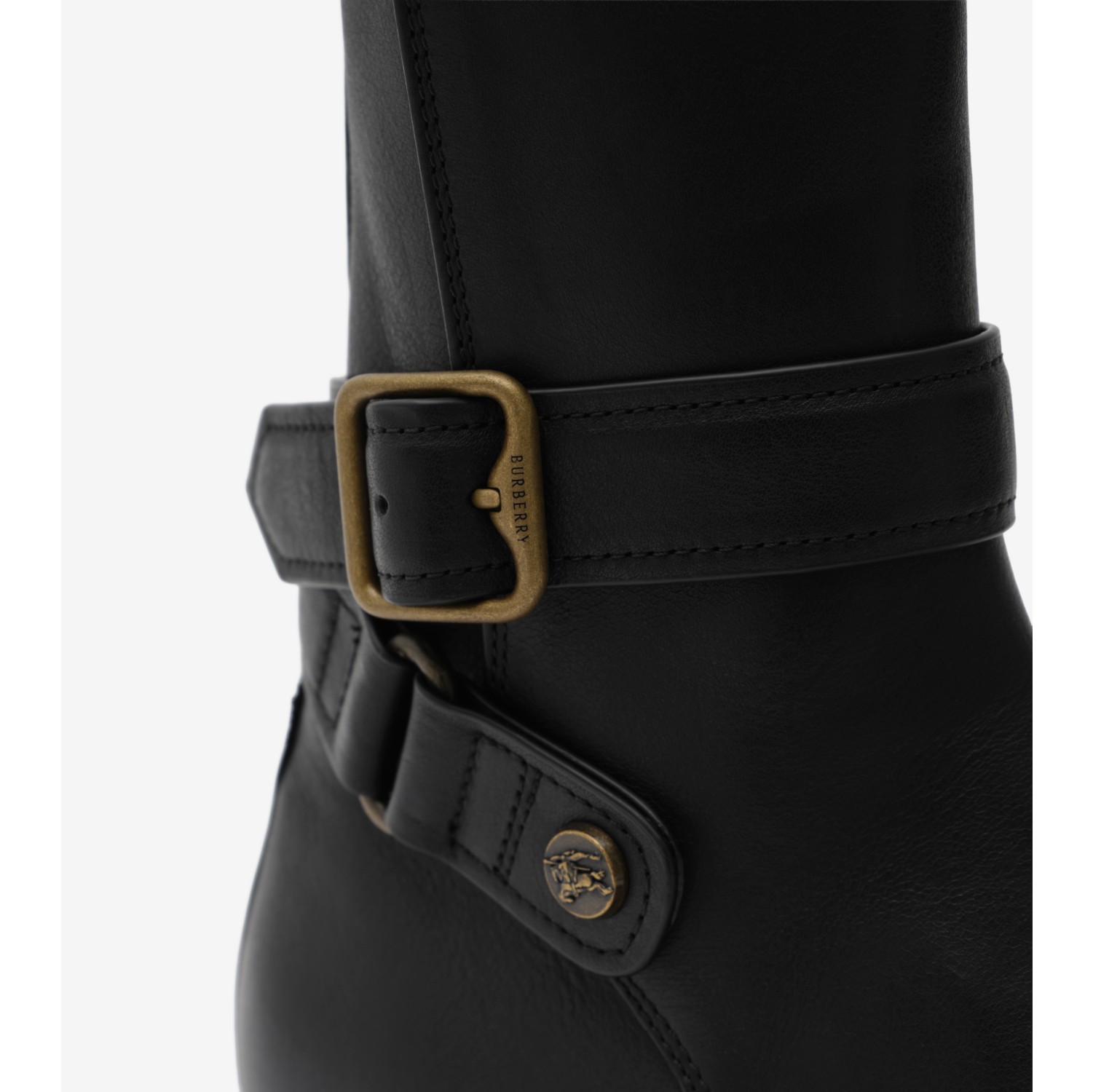 皮革 Ledger 骑士靴