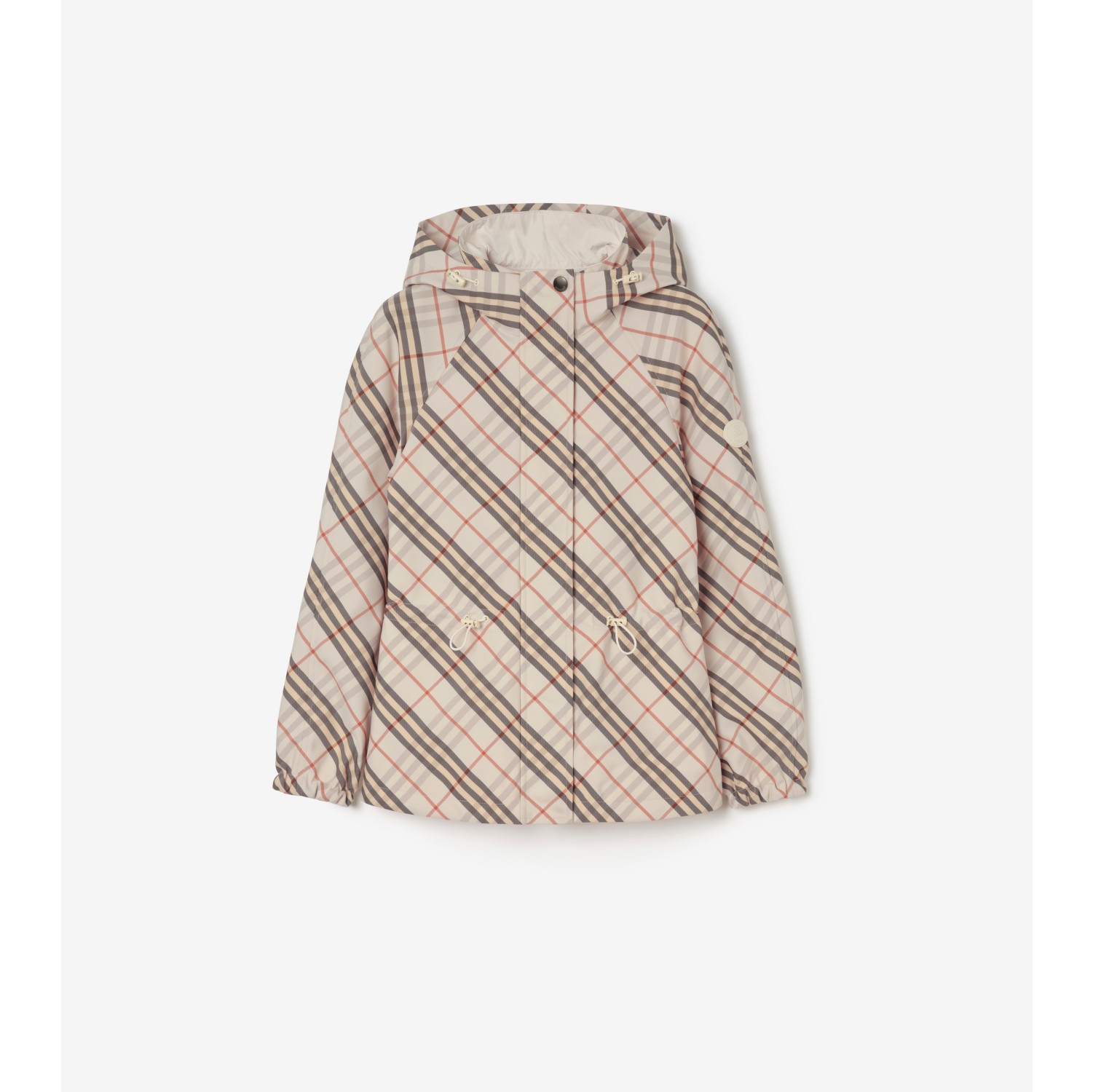 双面两穿格纹连帽外套