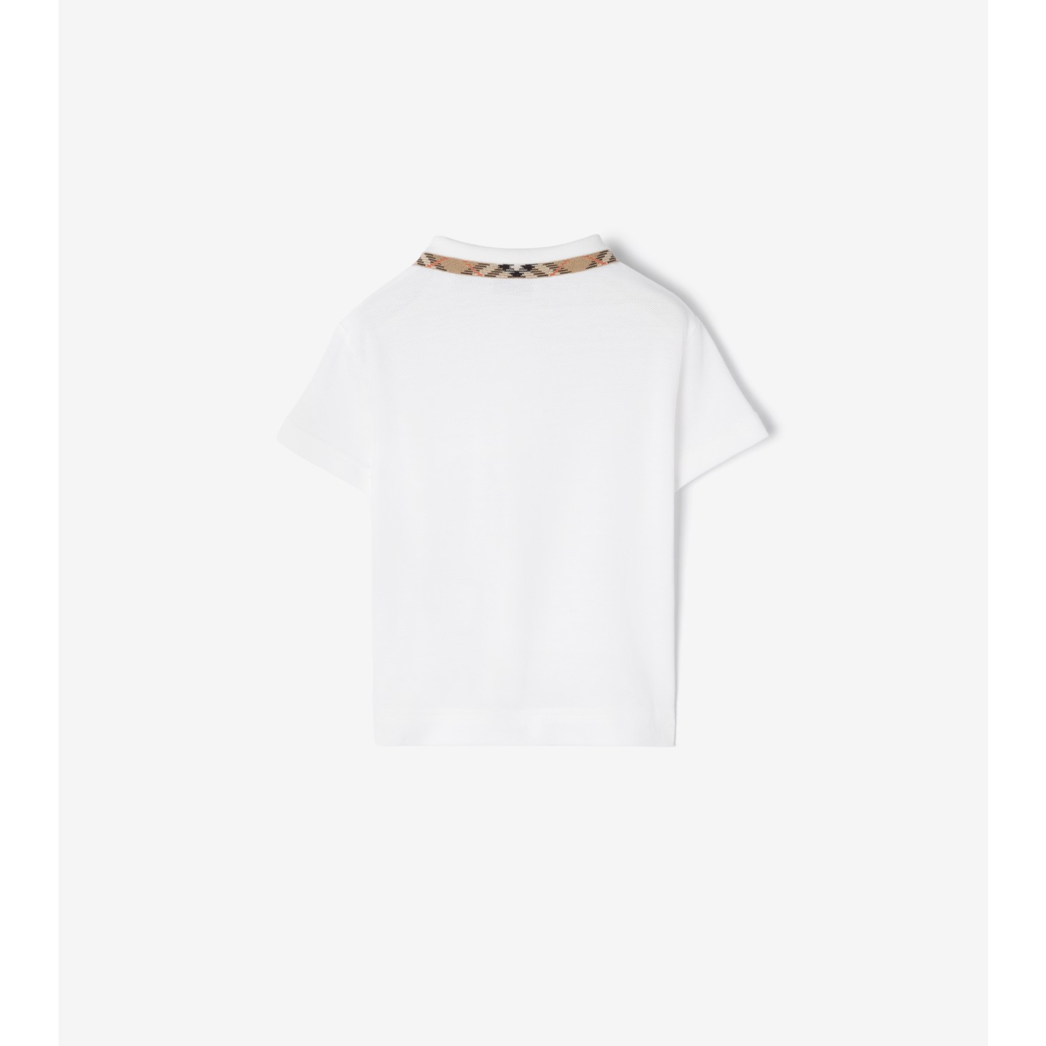 格纹衣领棉质 Polo 衫